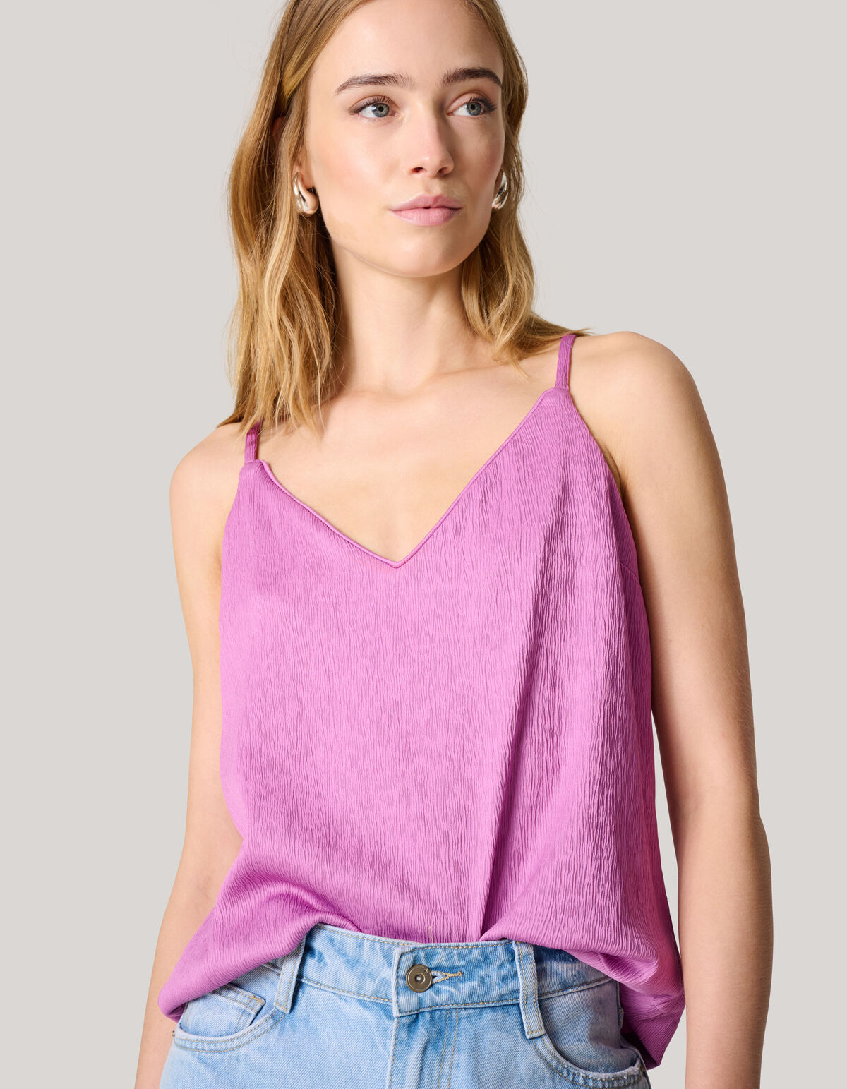 Crinkle Singlet Roze SHOEBY WOMEN