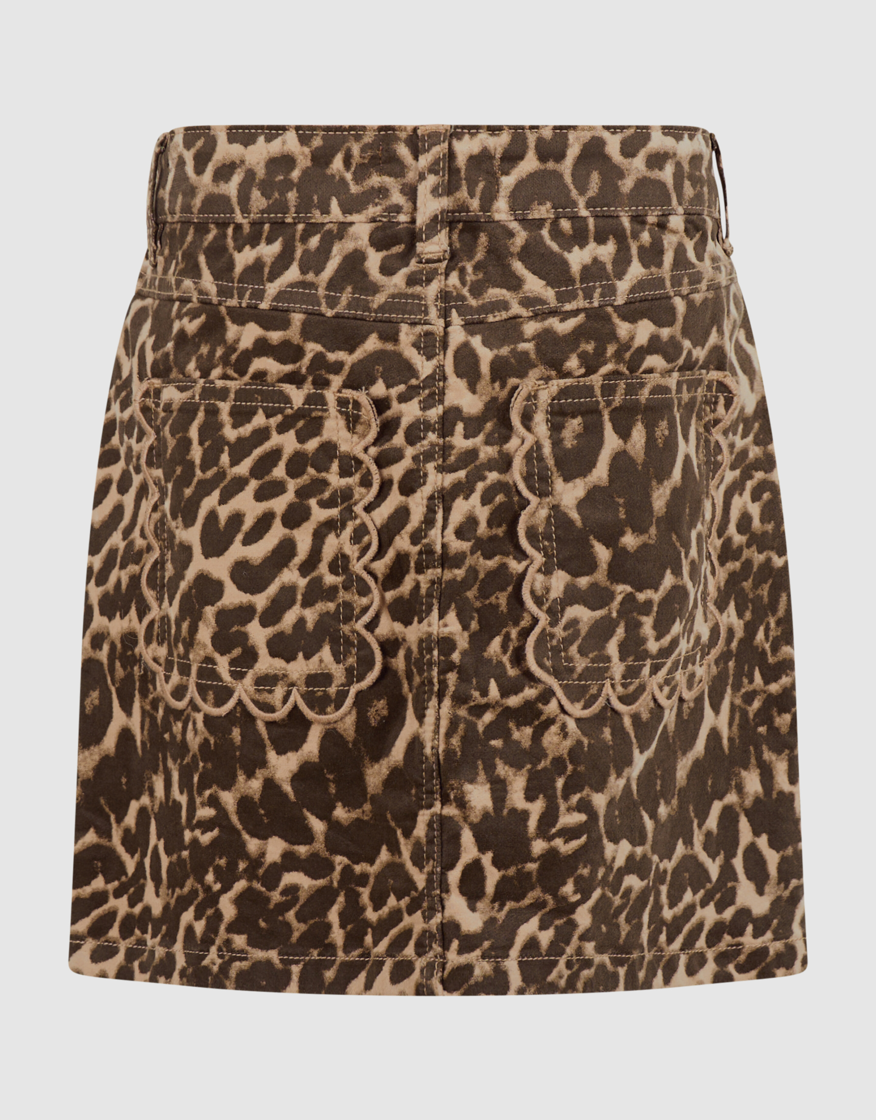 Velvet Leopard Mini Rok Bruin SHOEBY GIRLS