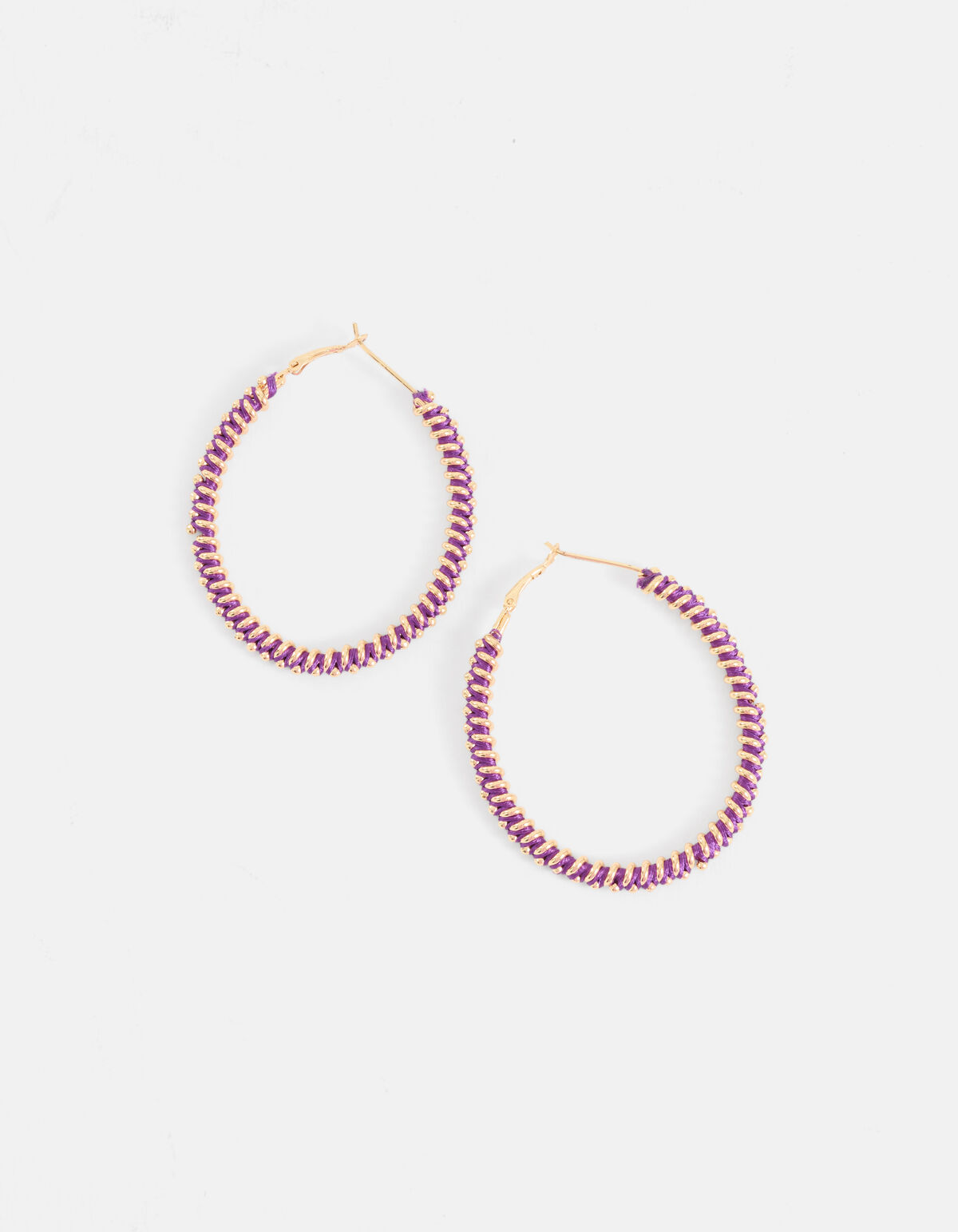 Ovale Hoops Oorbellen Paars SHOEBY ACCESSOIRES