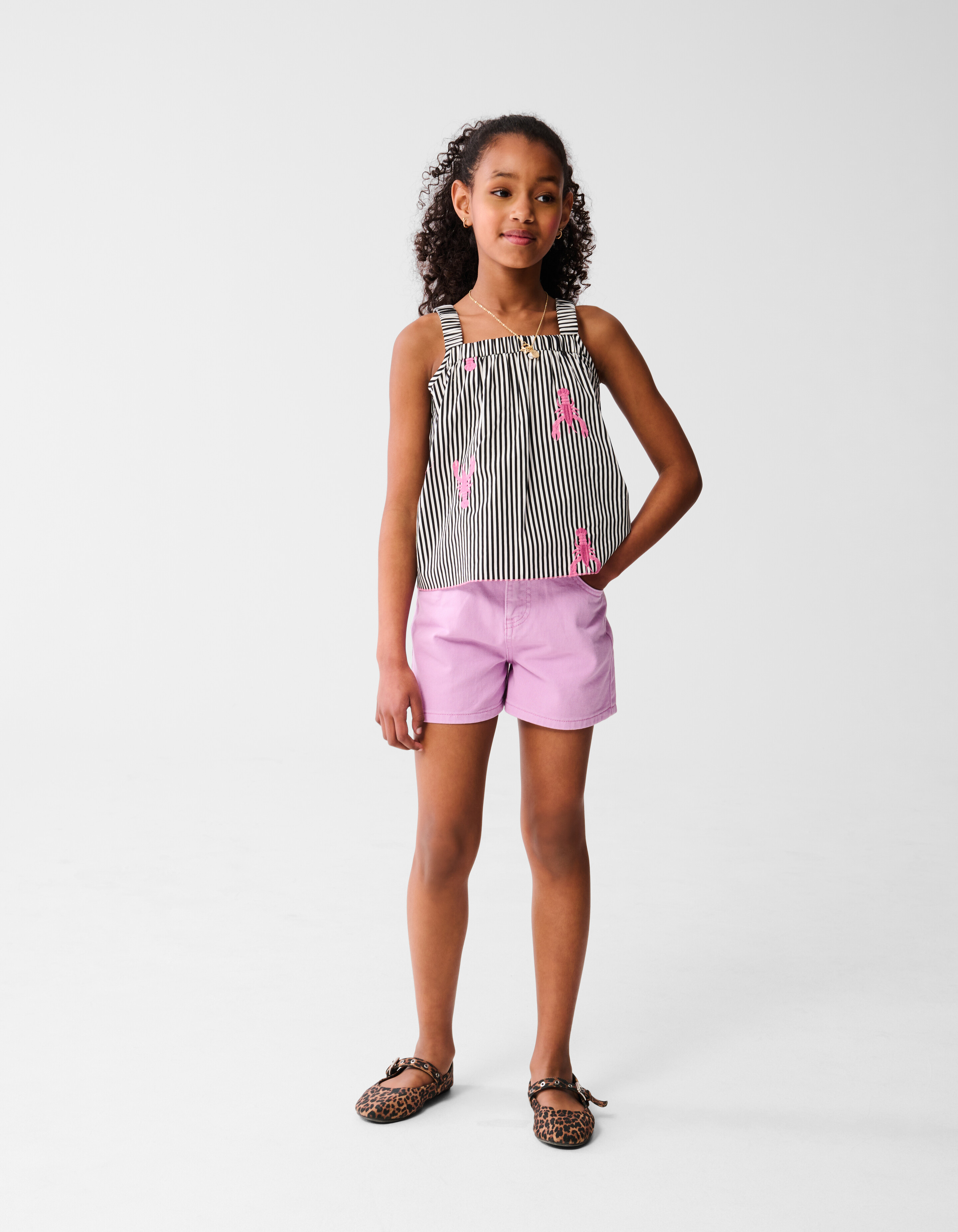 Striped Kreeften Top Zwart SHOEBY GIRLS