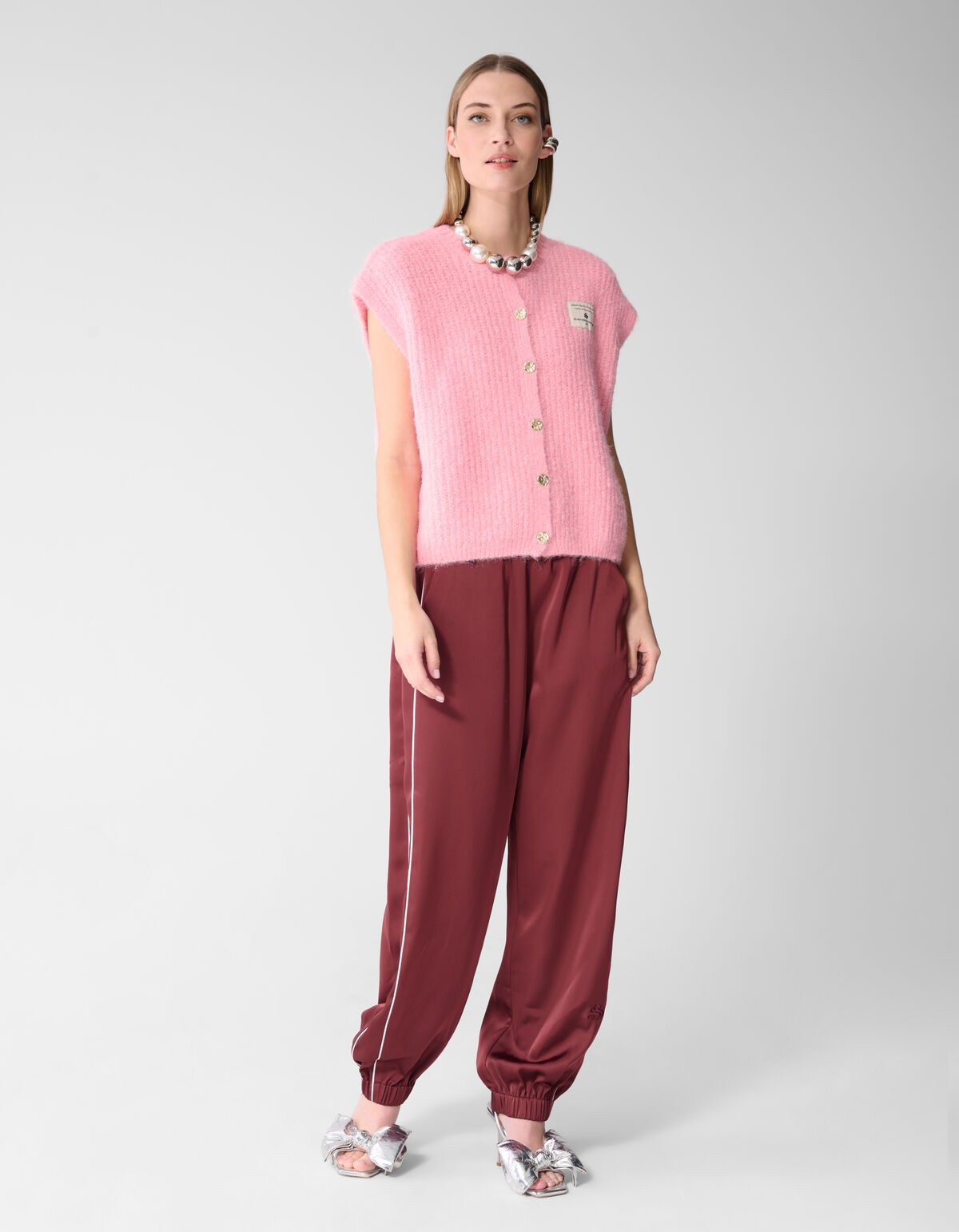 Hairy Button Gilet Roze SHOEBY WOMEN