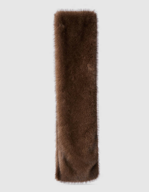 Faux Fur Pocket Sjaal Bruin By Mieke SHOEBY ACCESSOIRES