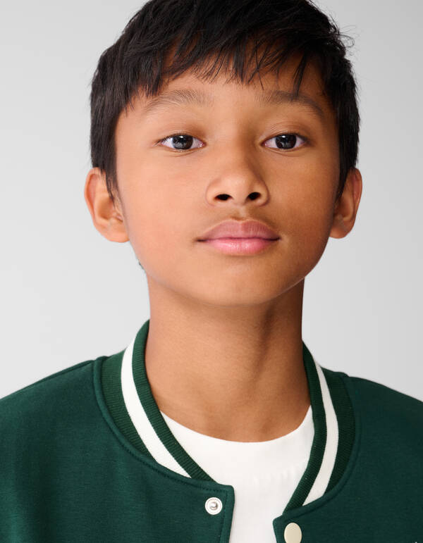 Varsity Bomber Jack Donkergroen SHOEBY BOYS