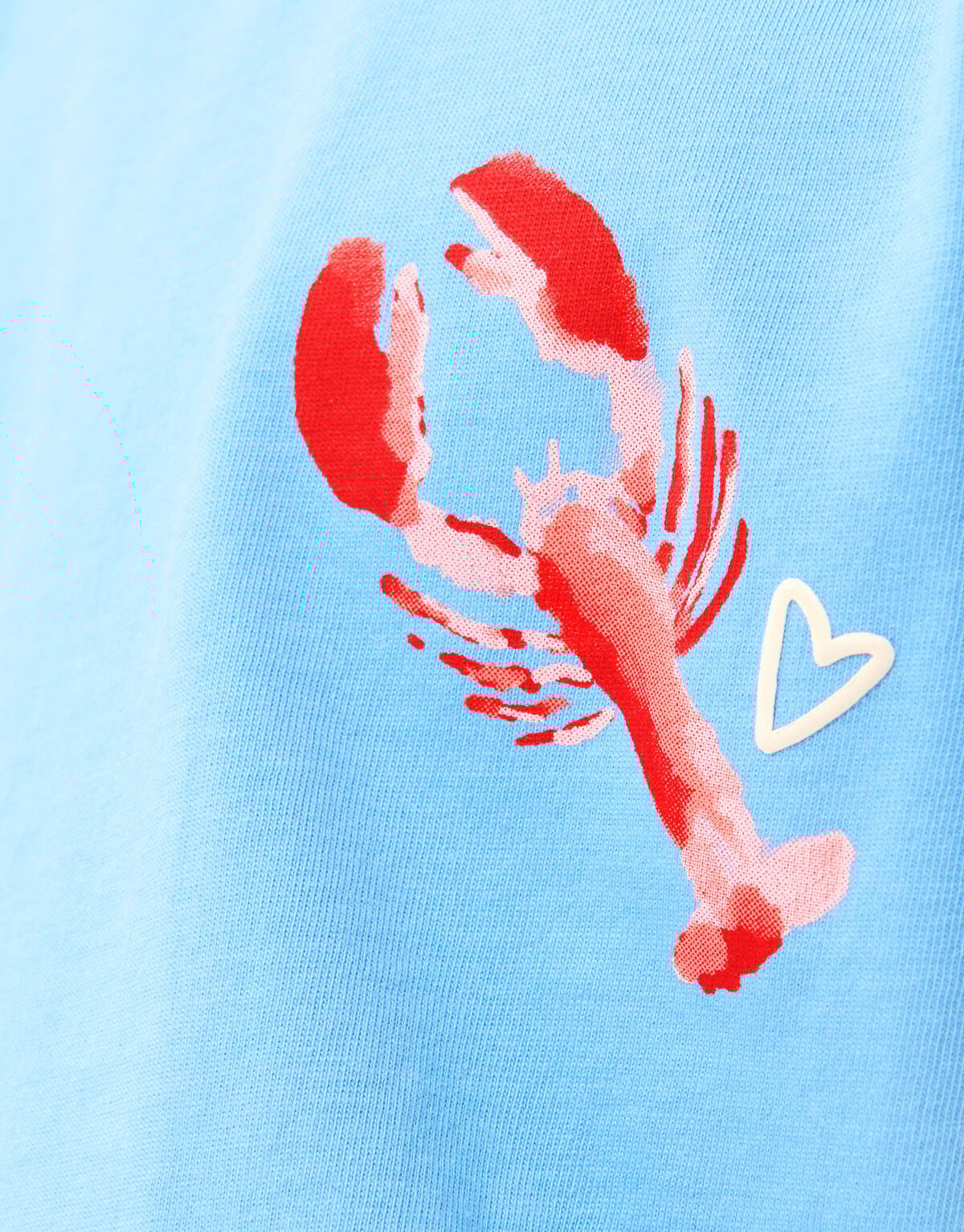 Kreeft Artwork T-shirt Lichtblauw SHOEBY GIRLS