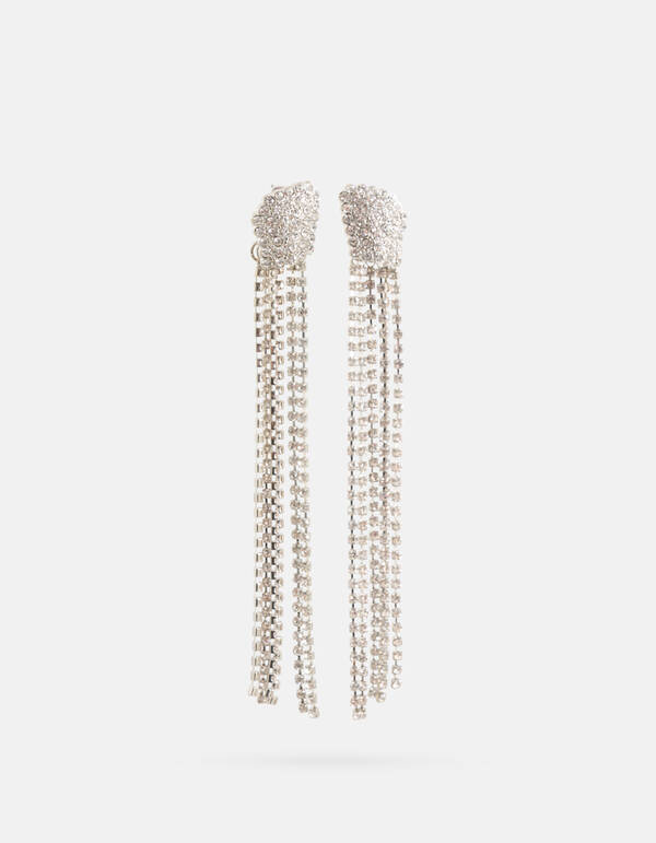 Strass Oorbellen Zilver SHOEBY ACCESSOIRES