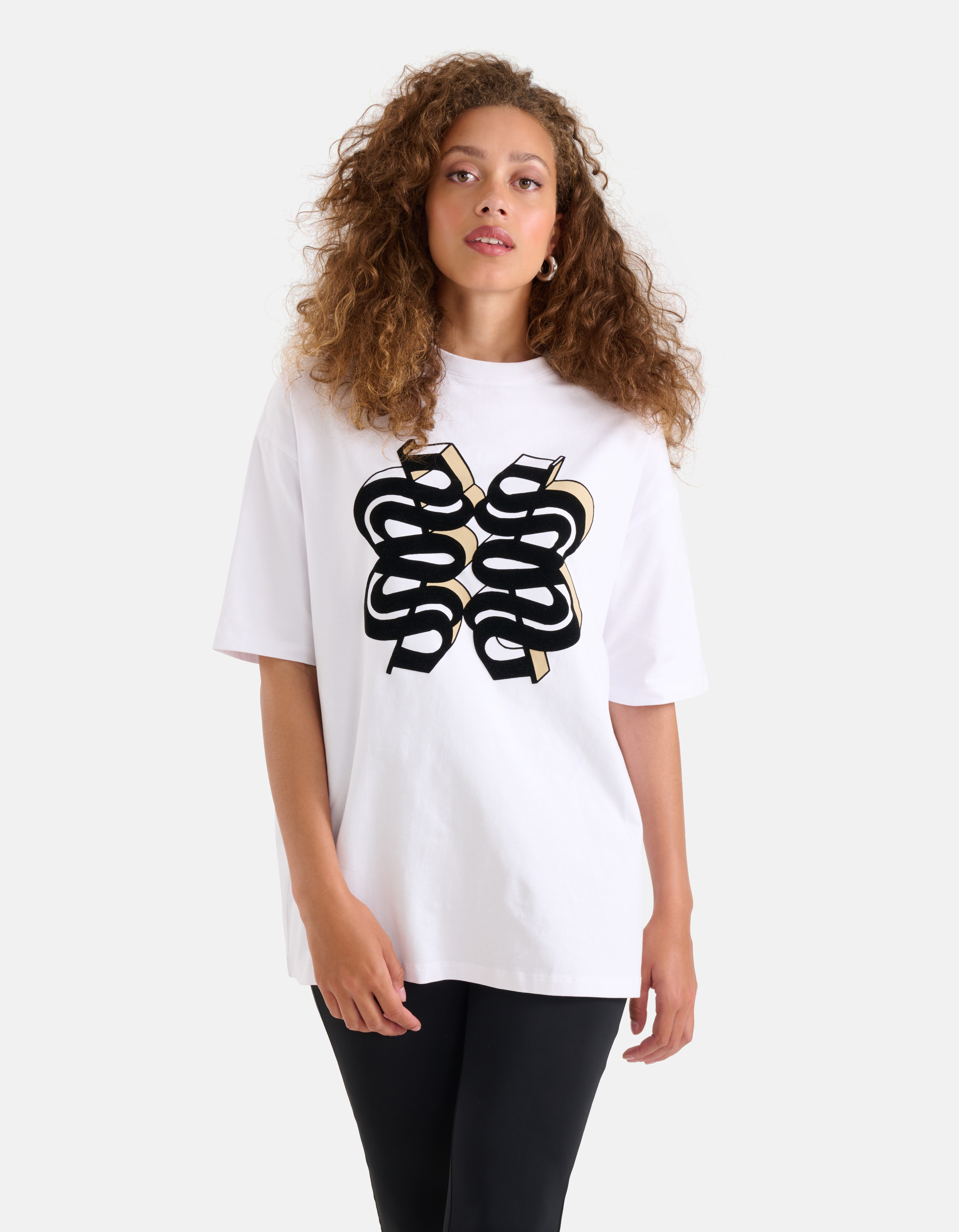 Velvet Artwork T-shirt Wit SHOEBY WOMEN