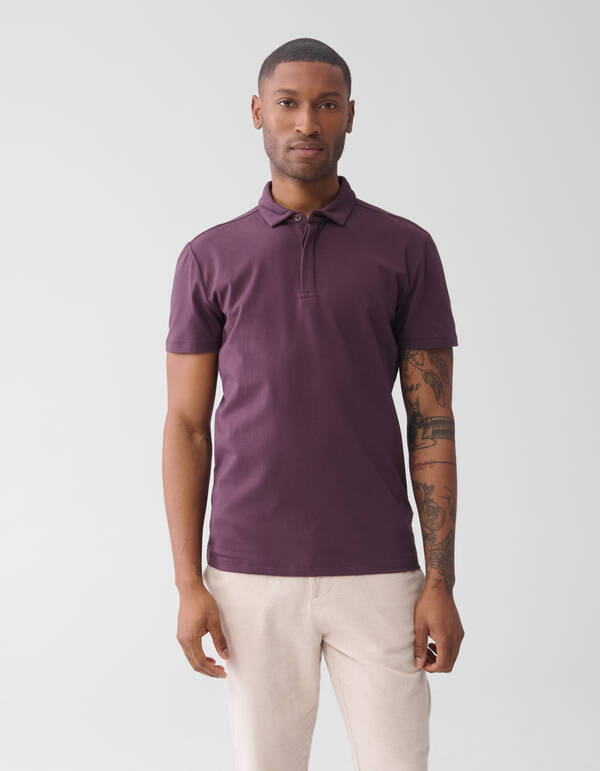 Jersey Polo Donkerpaars SHOEBY MEN