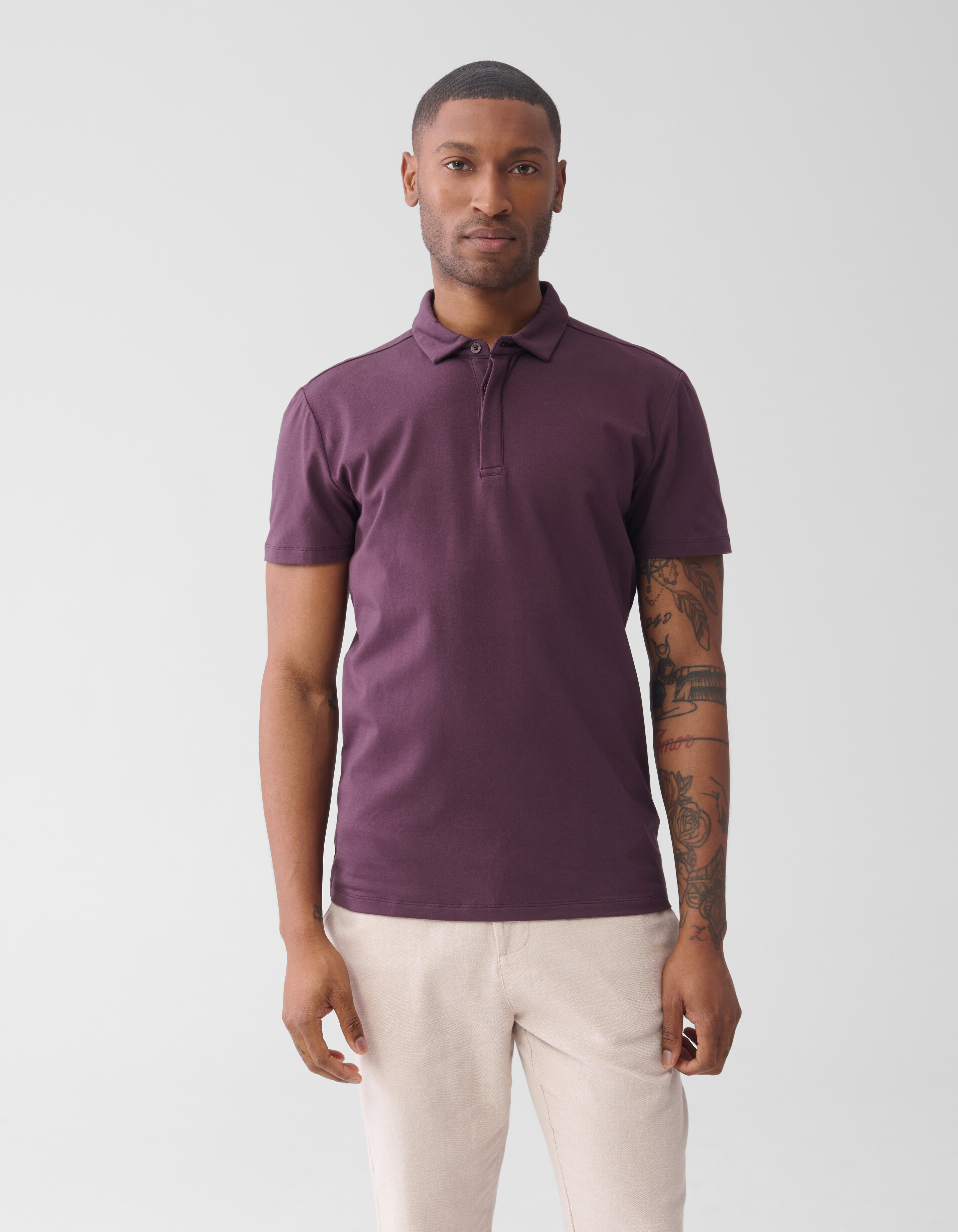 Jersey Polo Donkerpaars SHOEBY MEN