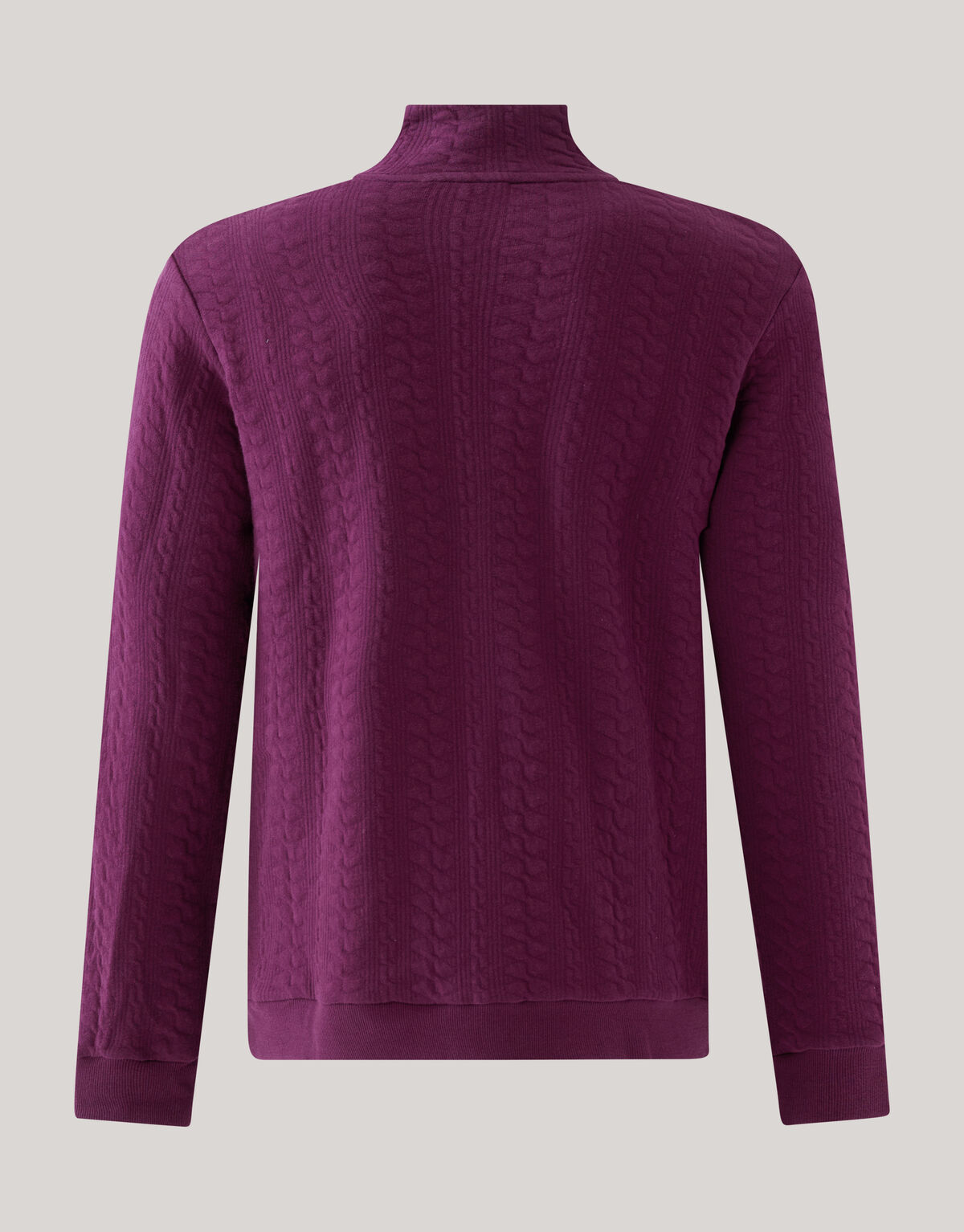 Quilted Zipper Sweater Donkerrood SHOEBY MEN