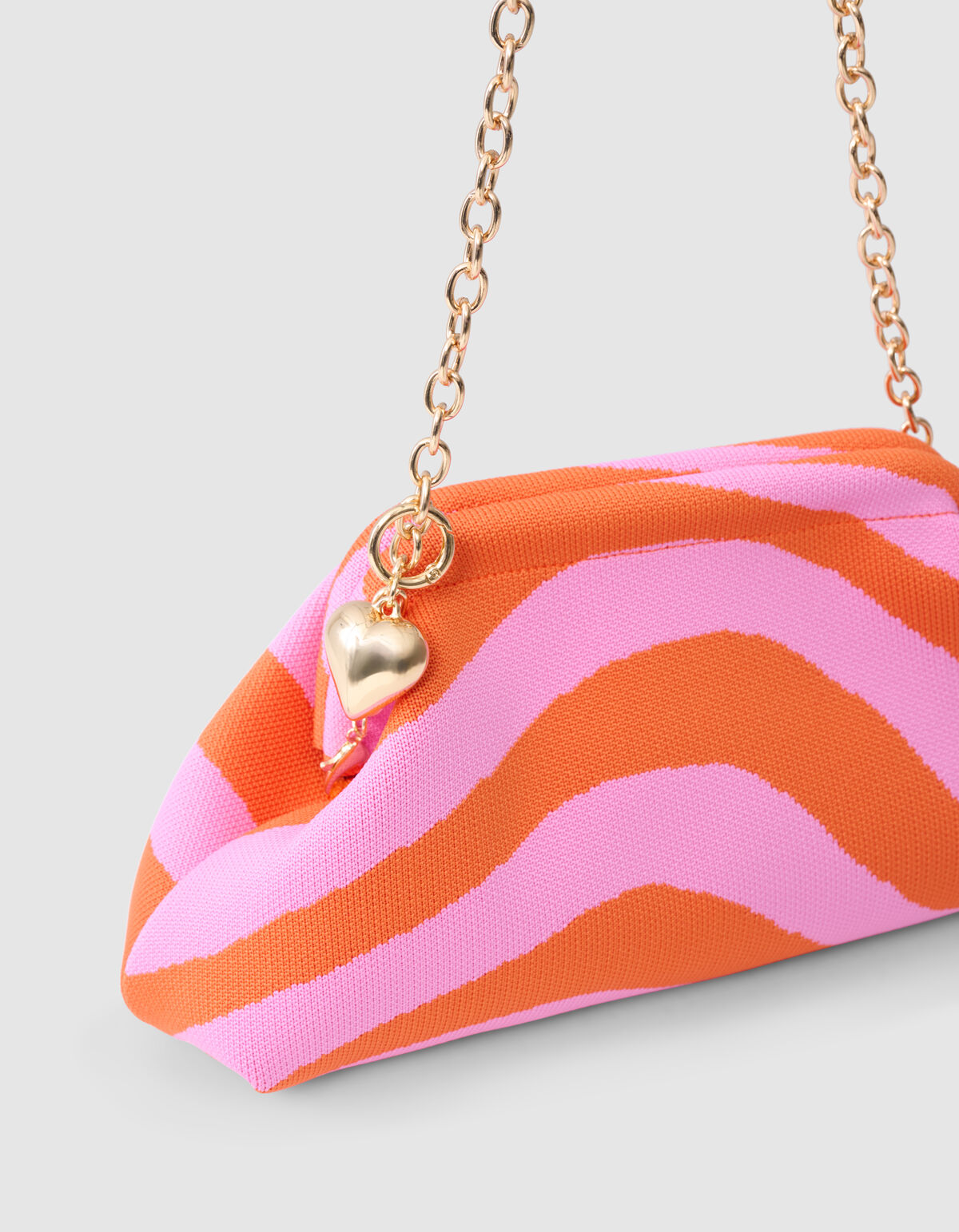 Knitted Clutch Tas Roze SHOEBY ACCESSOIRES