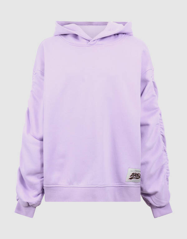 Gathered Sleeve Hoodie Paars SHOEBY GIRLS