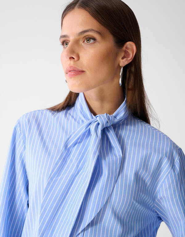 Oversized Scarf Blouse Lichtblauw SHOEBY WOMEN