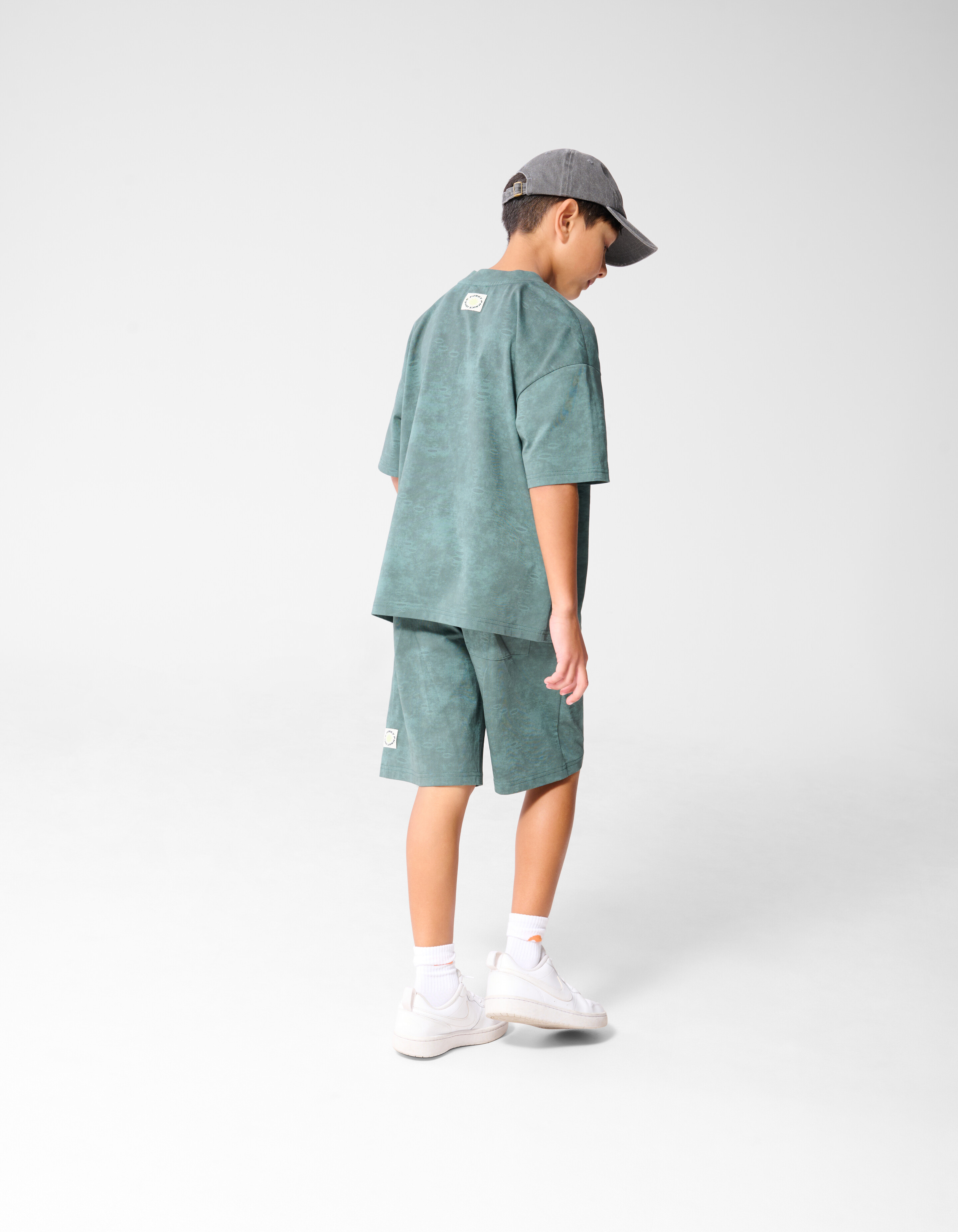 Washed T-shirt Groen SHOEBY BOYS