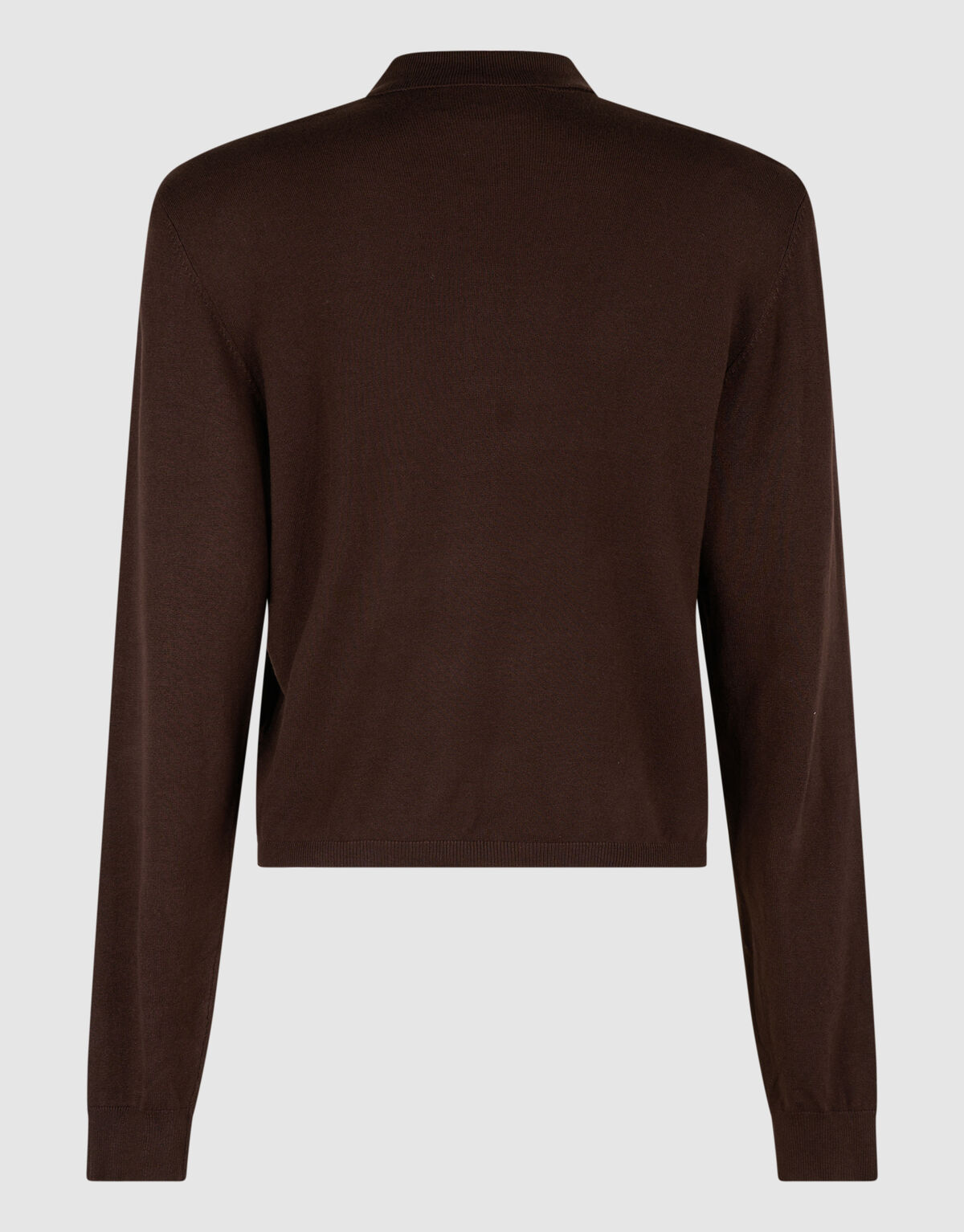 Gebreide Polo Longsleeve Bruin SHOEBY WOMEN