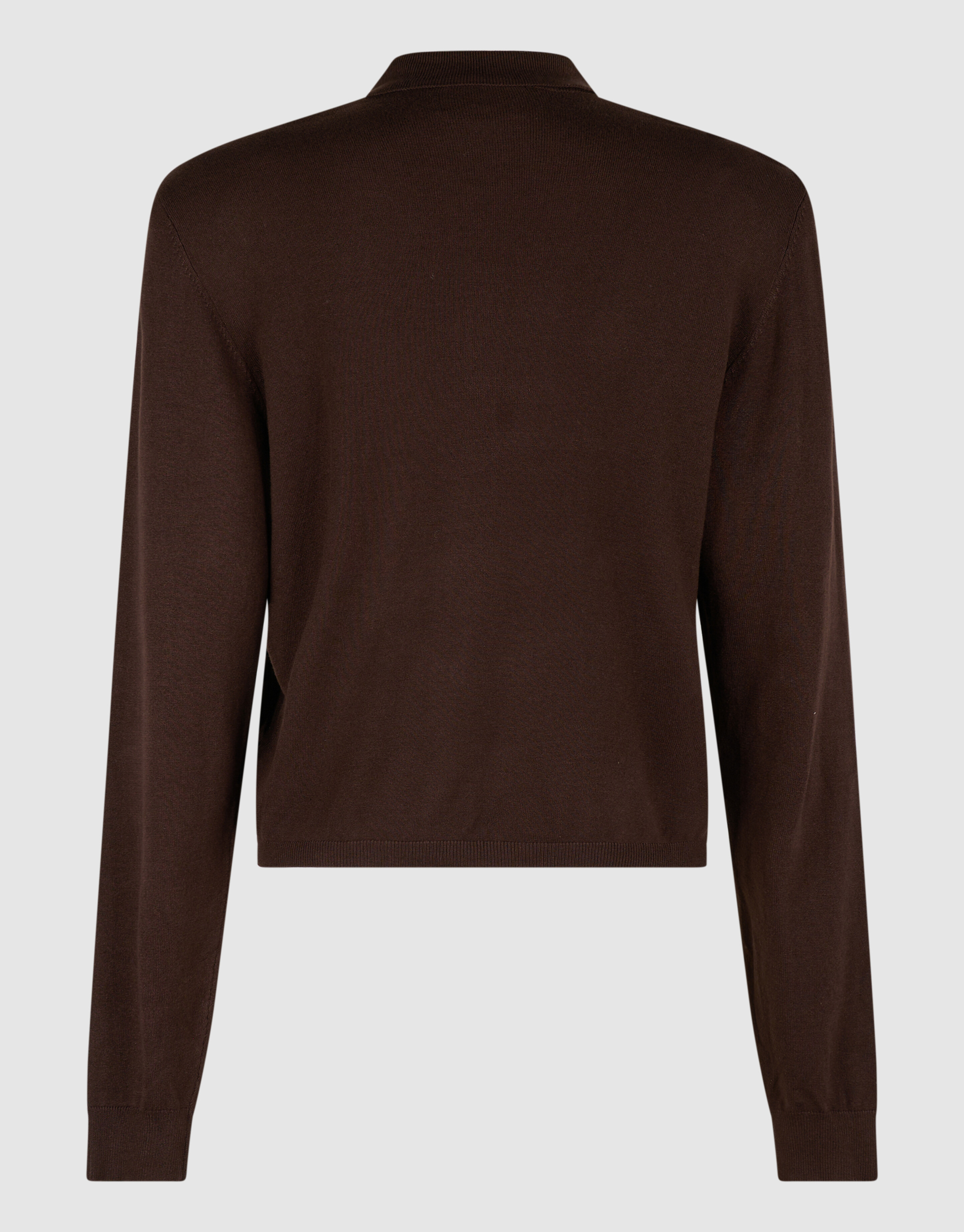 Gebreide Polo Longsleeve Bruin SHOEBY WOMEN