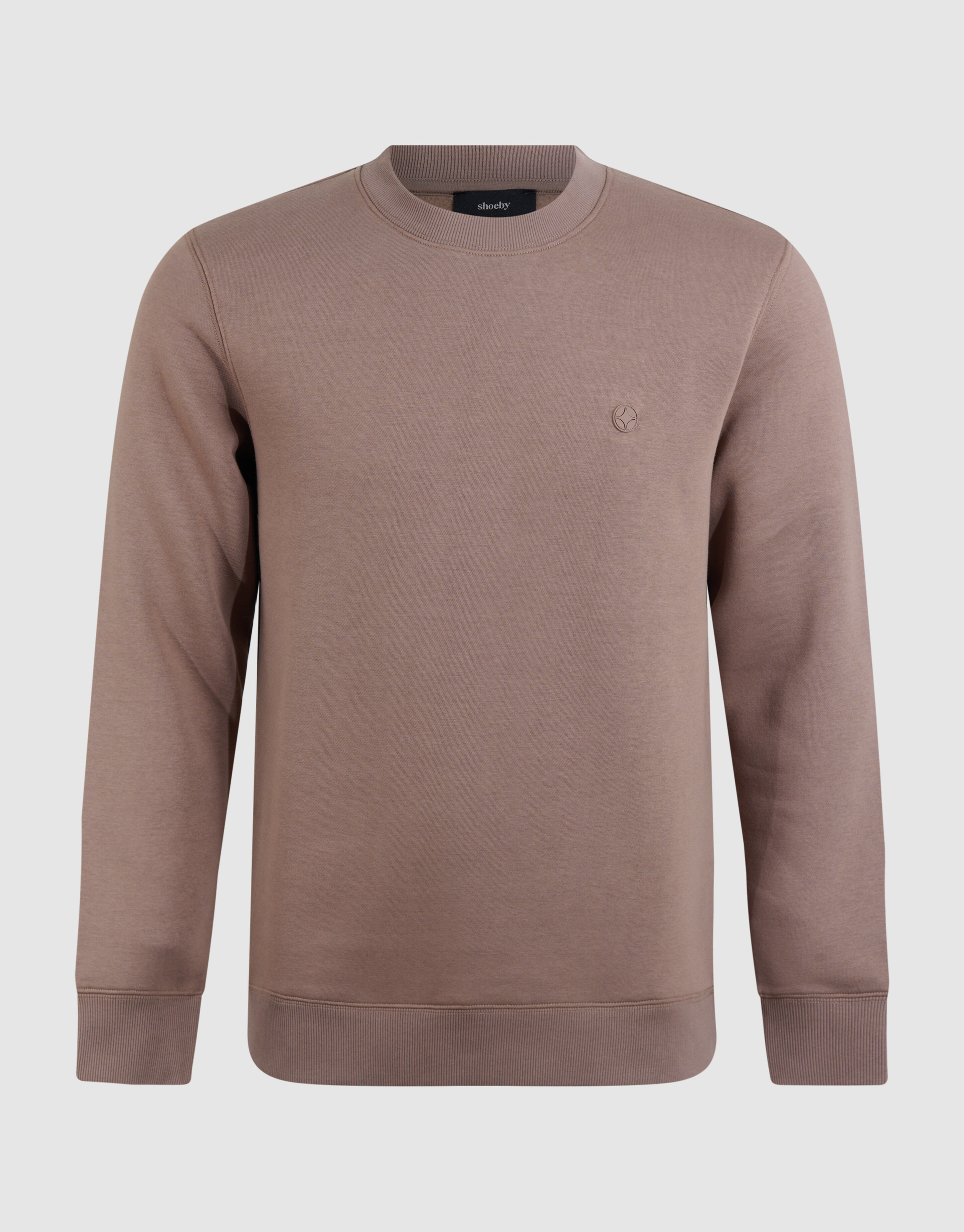 Badge Sweater Lichtbruin SHOEBY MEN