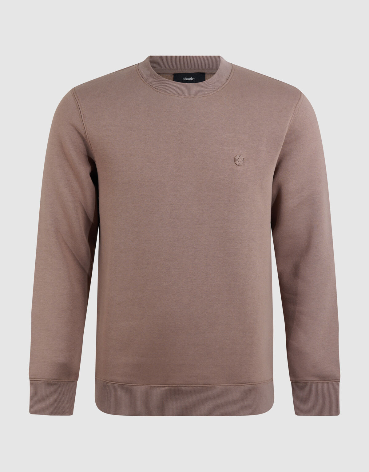 Badge Sweater Lichtbruin SHOEBY MEN