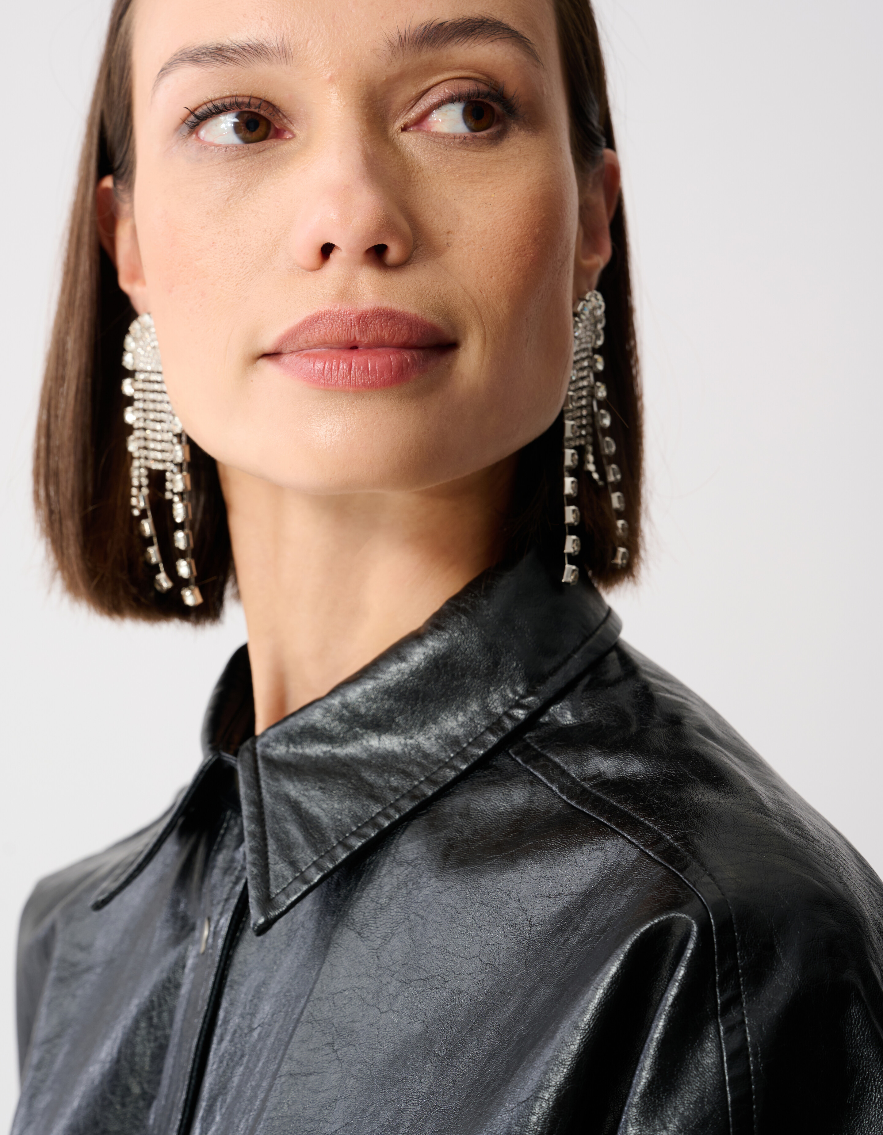 Vegan Leren Carpenter Blouse Zwart SHOEBY WOMEN