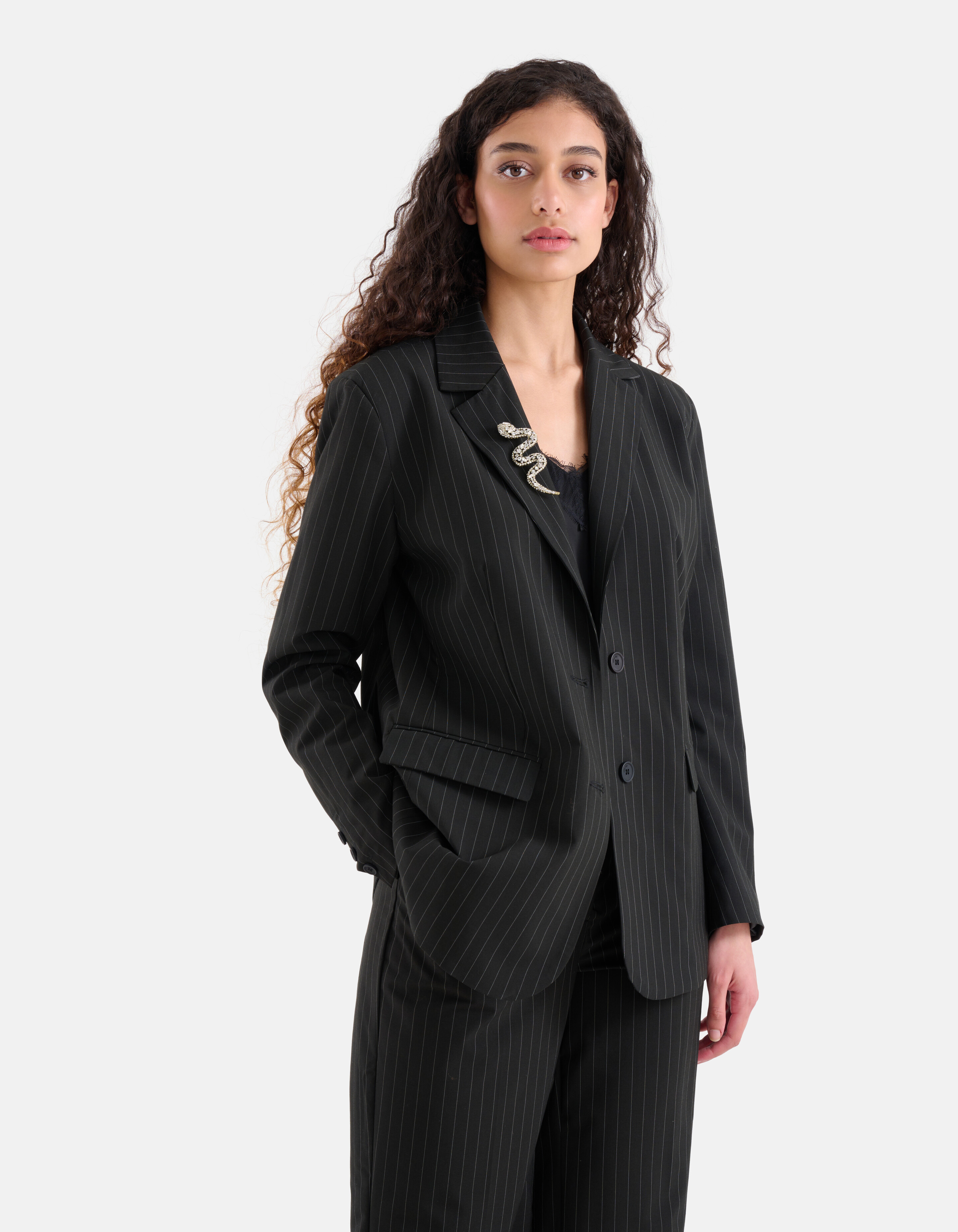 Pinstripe Blazer Zwart SHOEBY WOMEN