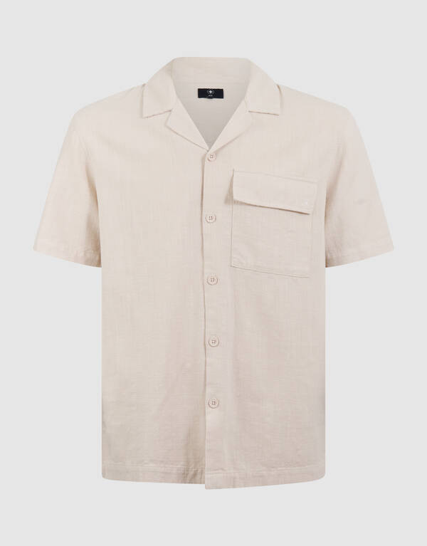 Structuur Overhemd Zand SHOEBY MEN