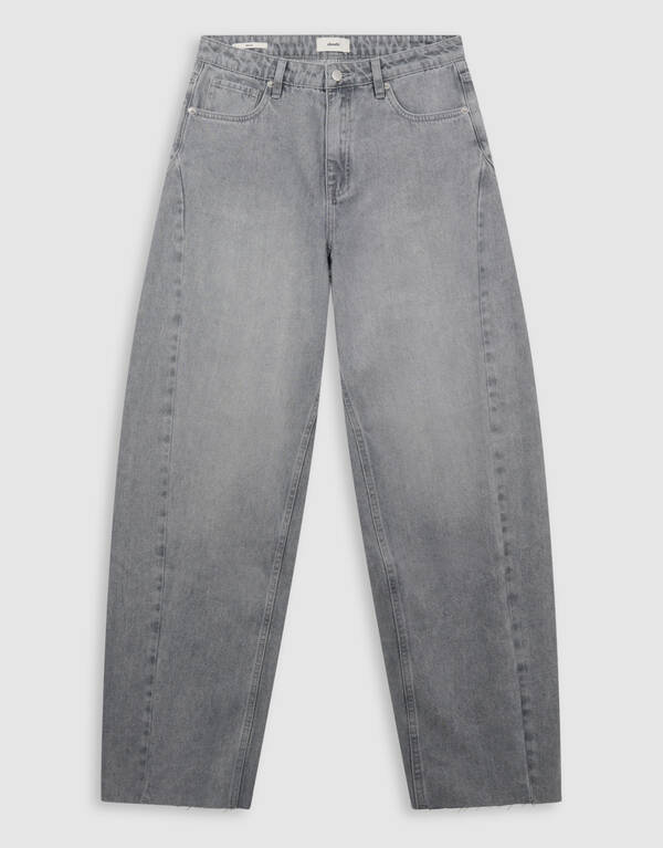 Curved Barrel Fit Jeans Lichtgrijs SHOEBY WOMEN