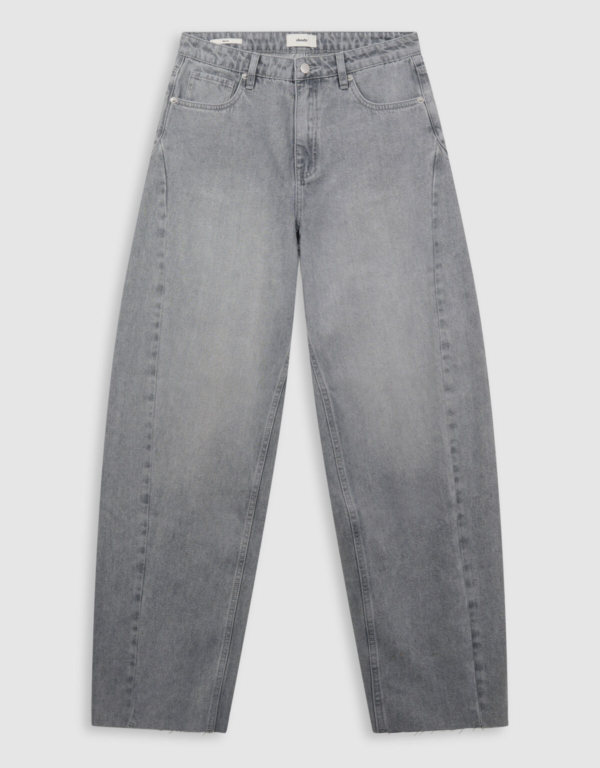 Curved Barrel Fit Jeans Lichtgrijs SHOEBY WOMEN