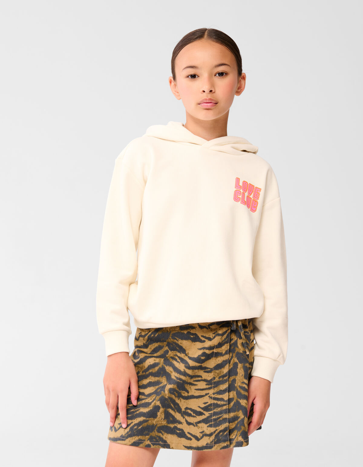 Love Club Artwork Hoodie Gebroken Wit SHOEBY GIRLS