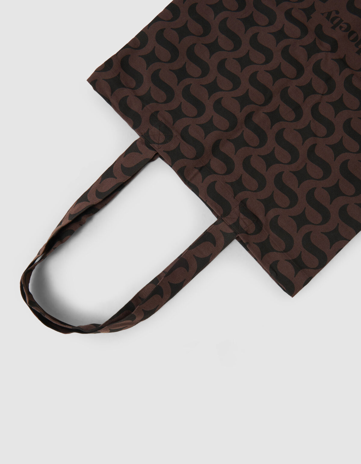 Shoeby Logo Shopper Zwart/Bruin SHOEBY ACCESSOIRES