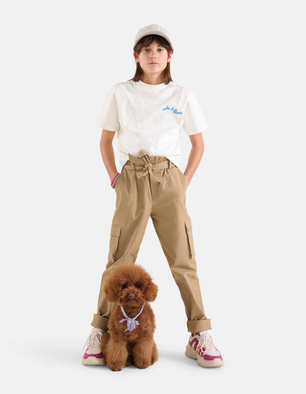 Bold Sweat T-shirt Gebroken Wit SHOEBY GIRLS