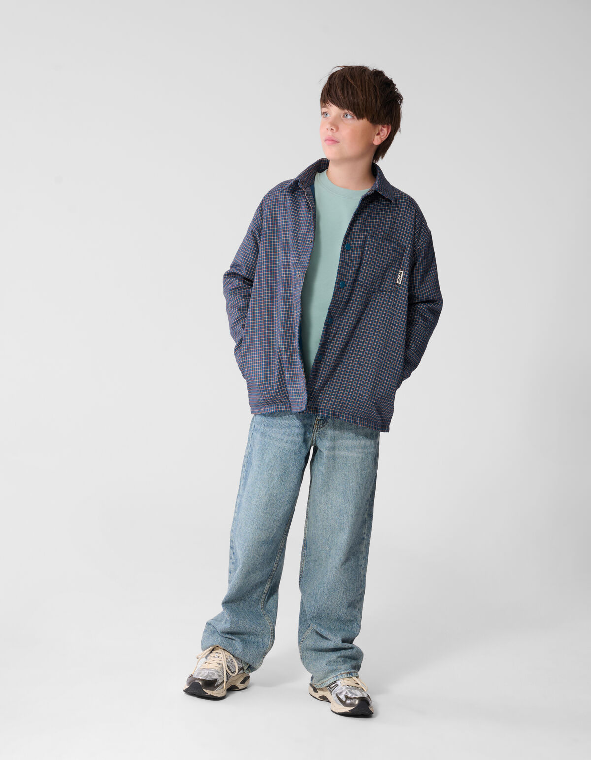 Oversized Padded Overshirt Donkerblauw SHOEBY BOYS