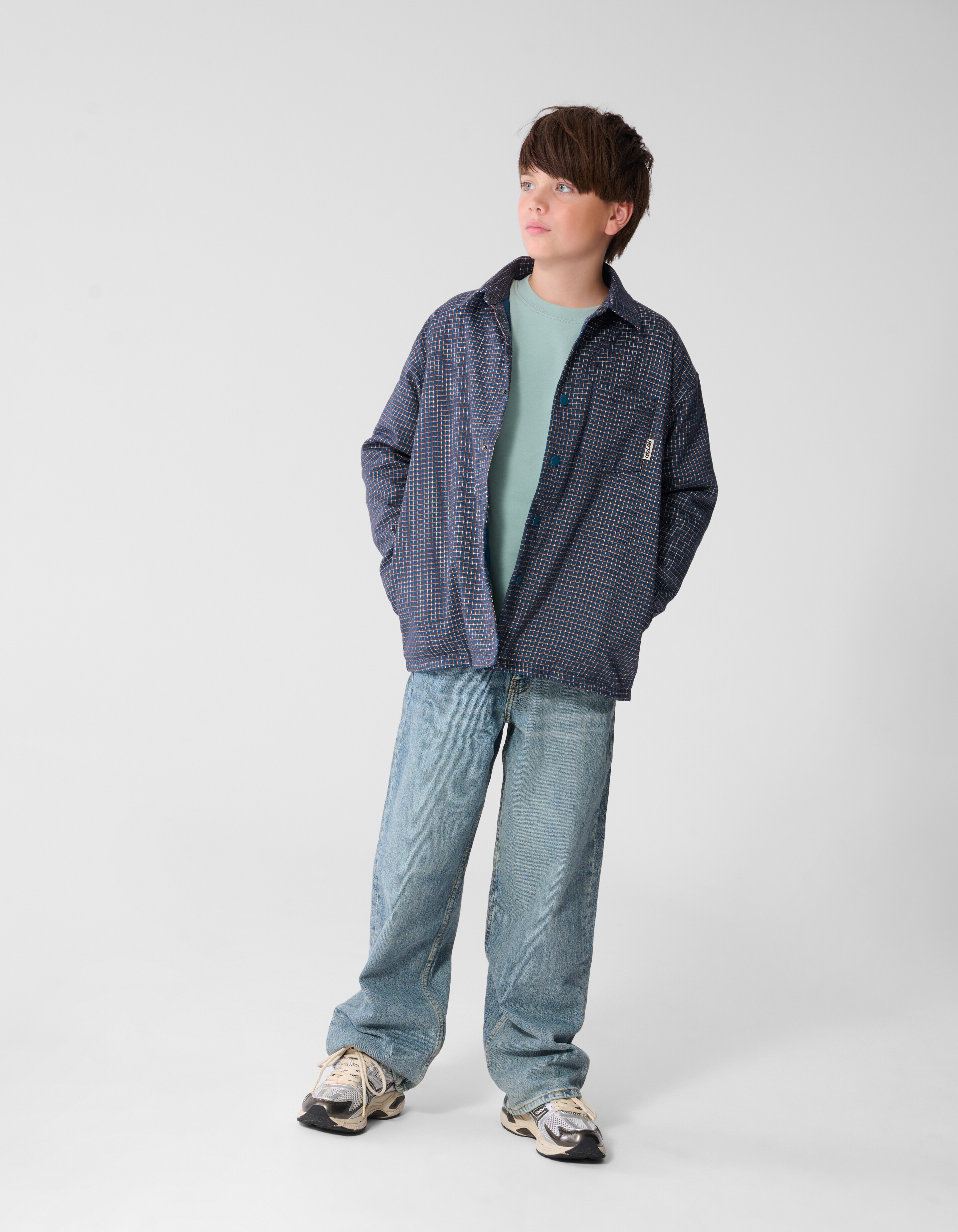 Oversized Padded Overshirt Donkerblauw SHOEBY BOYS