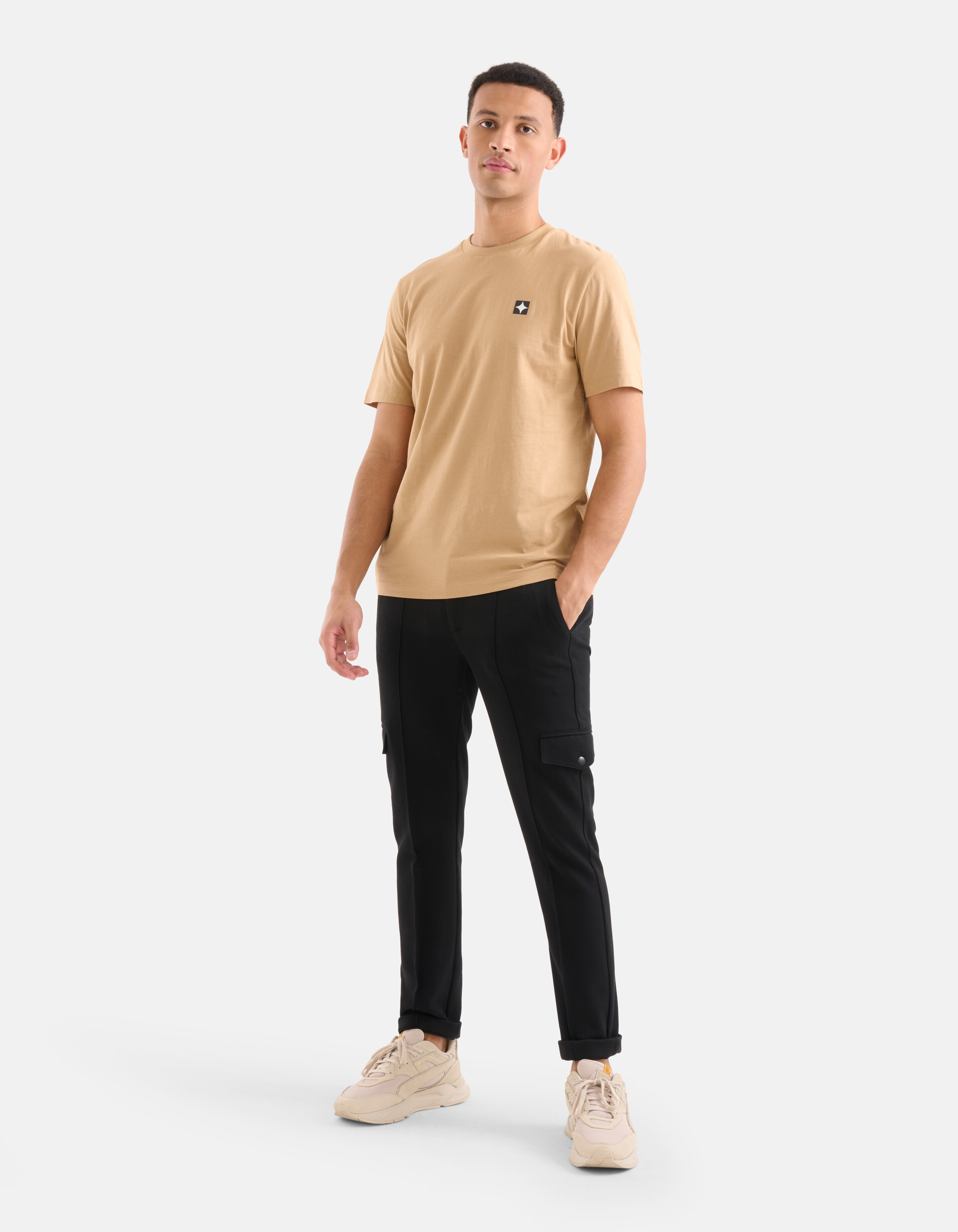 Sparkle T-shirt Lichtbruin SHOEBY MEN