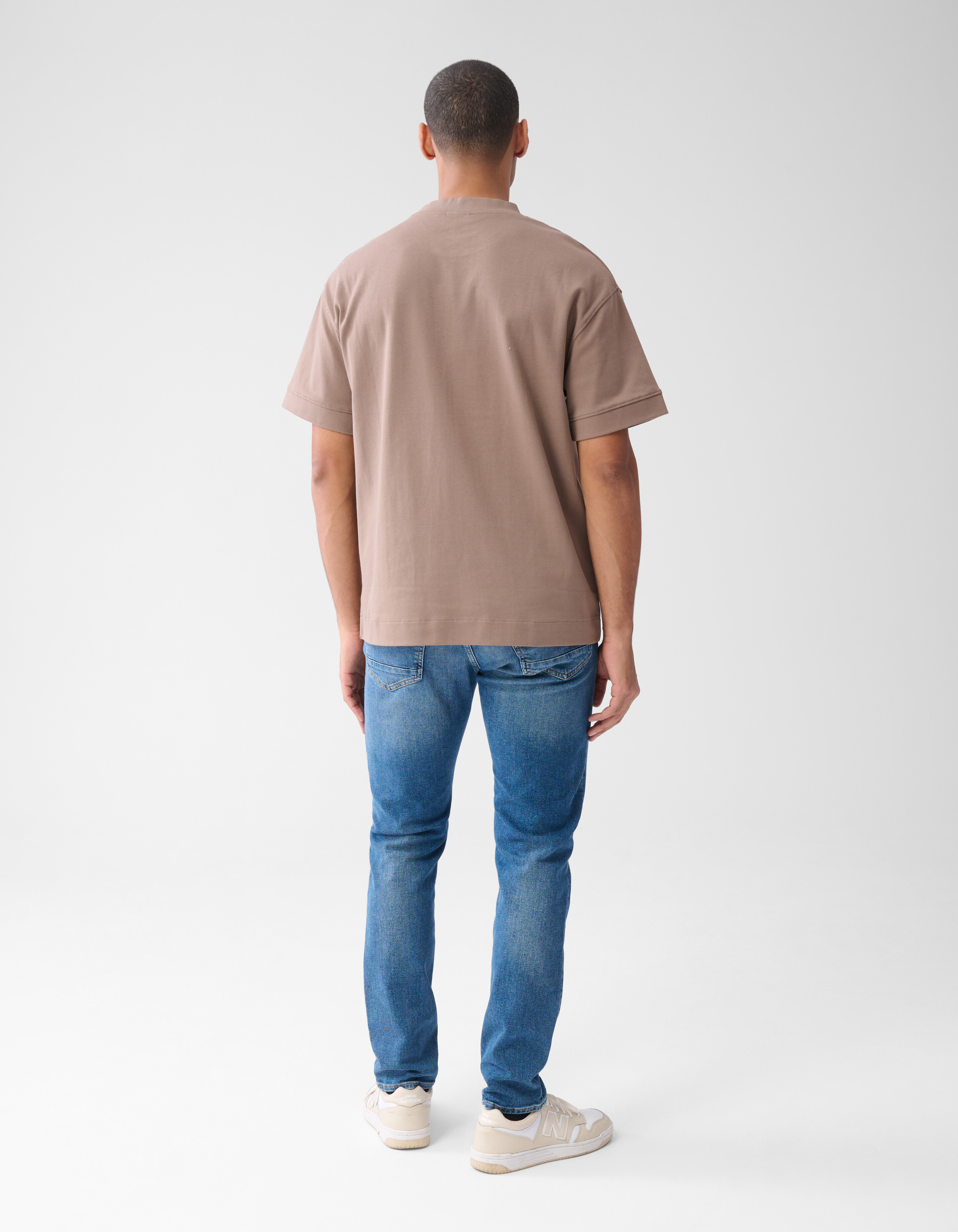 Embroidery T-shirt Lichtbruin SHOEBY MEN