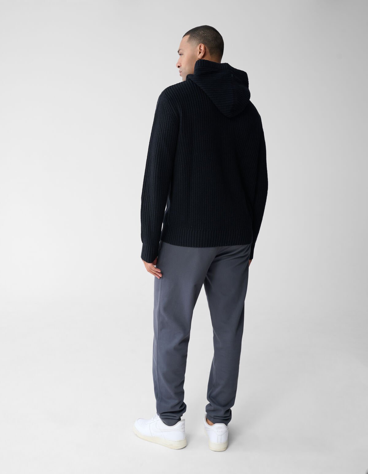 Gebreide Hoodie Zwart SHOEBY MEN