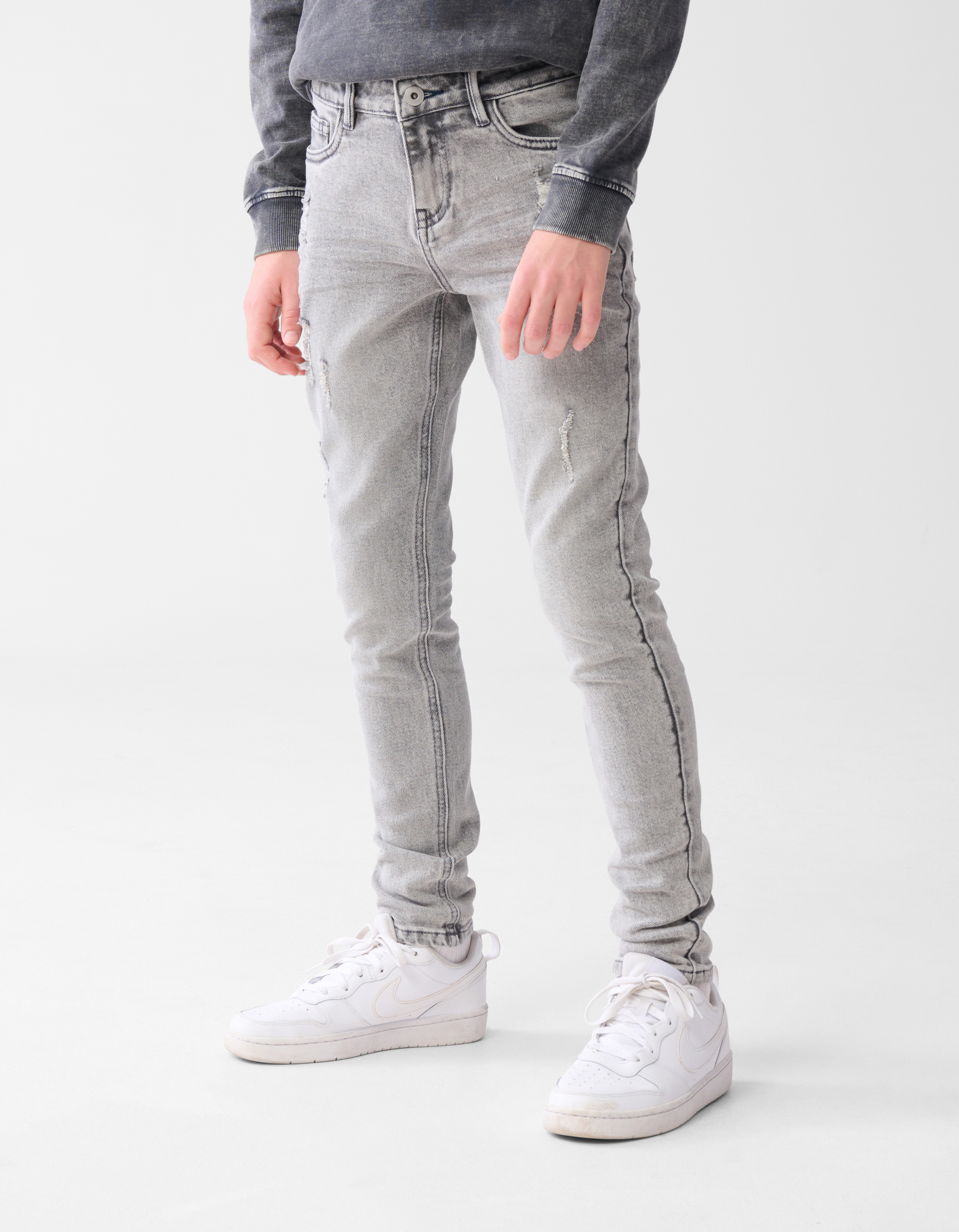 Tapered Fit Jeans Grijs SHOEBY BOYS