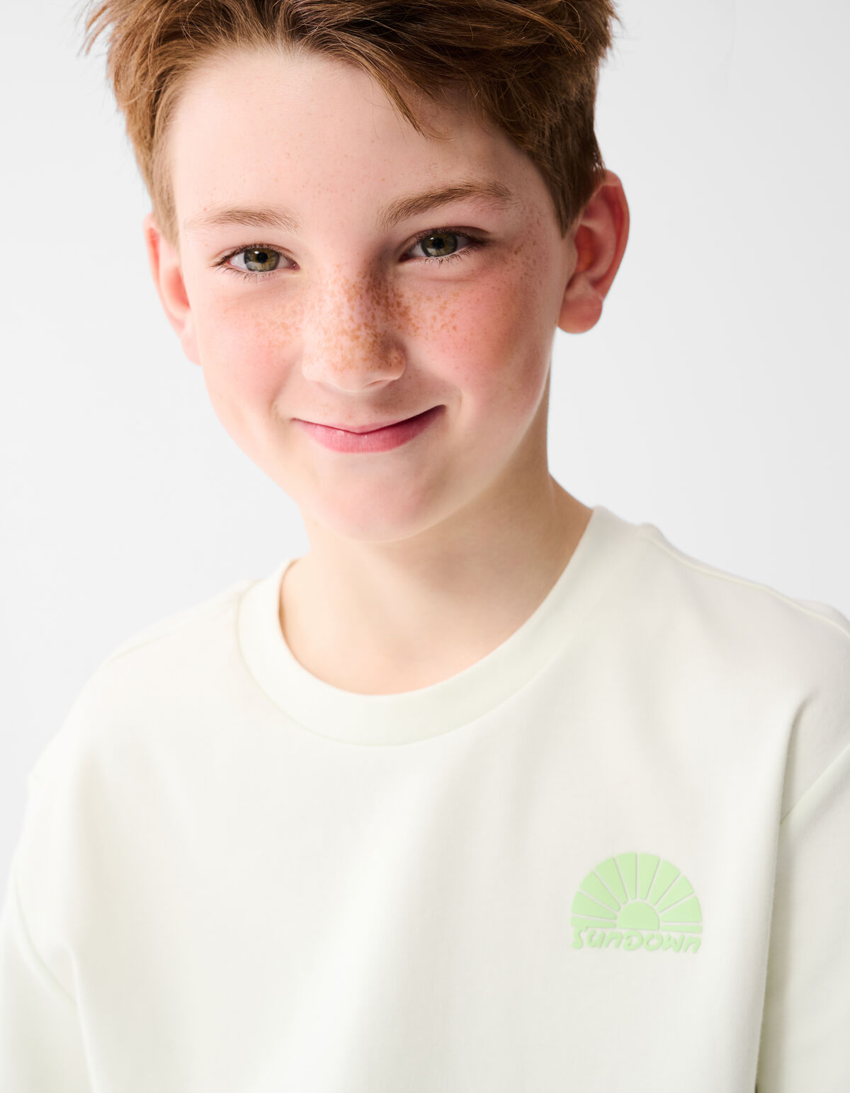 Sundown Artwork T-shirt Gebroken Wit SHOEBY BOYS