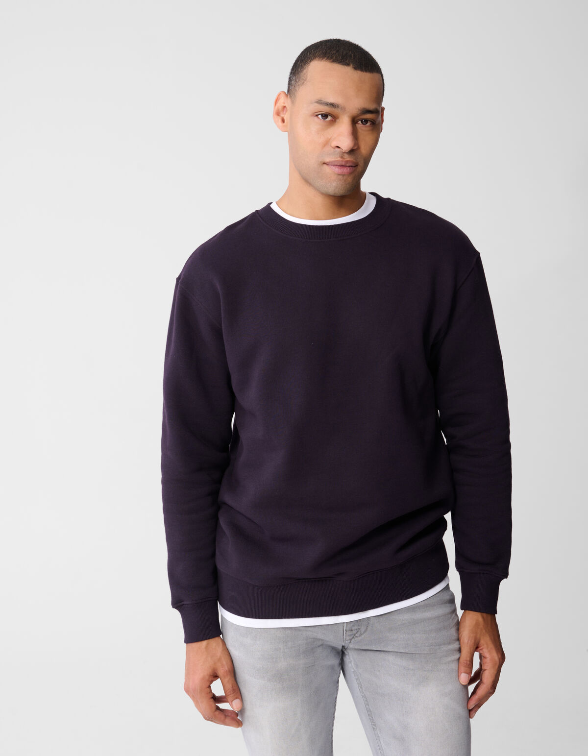 Cord Artwork Sweater Donkerrood SHOEBY MEN