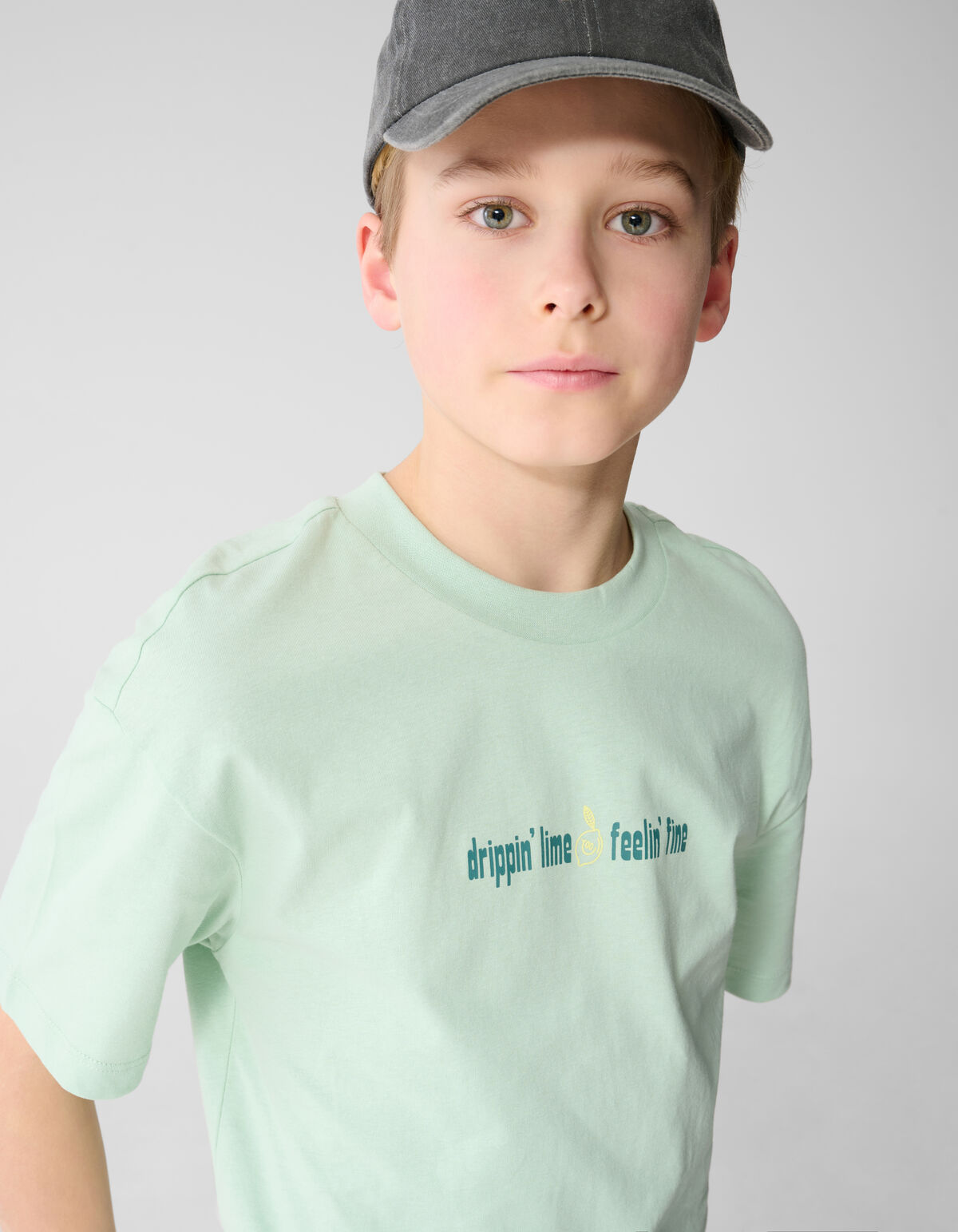 Dripping Artwork T-shirt Lichtgroen SHOEBY BOYS
