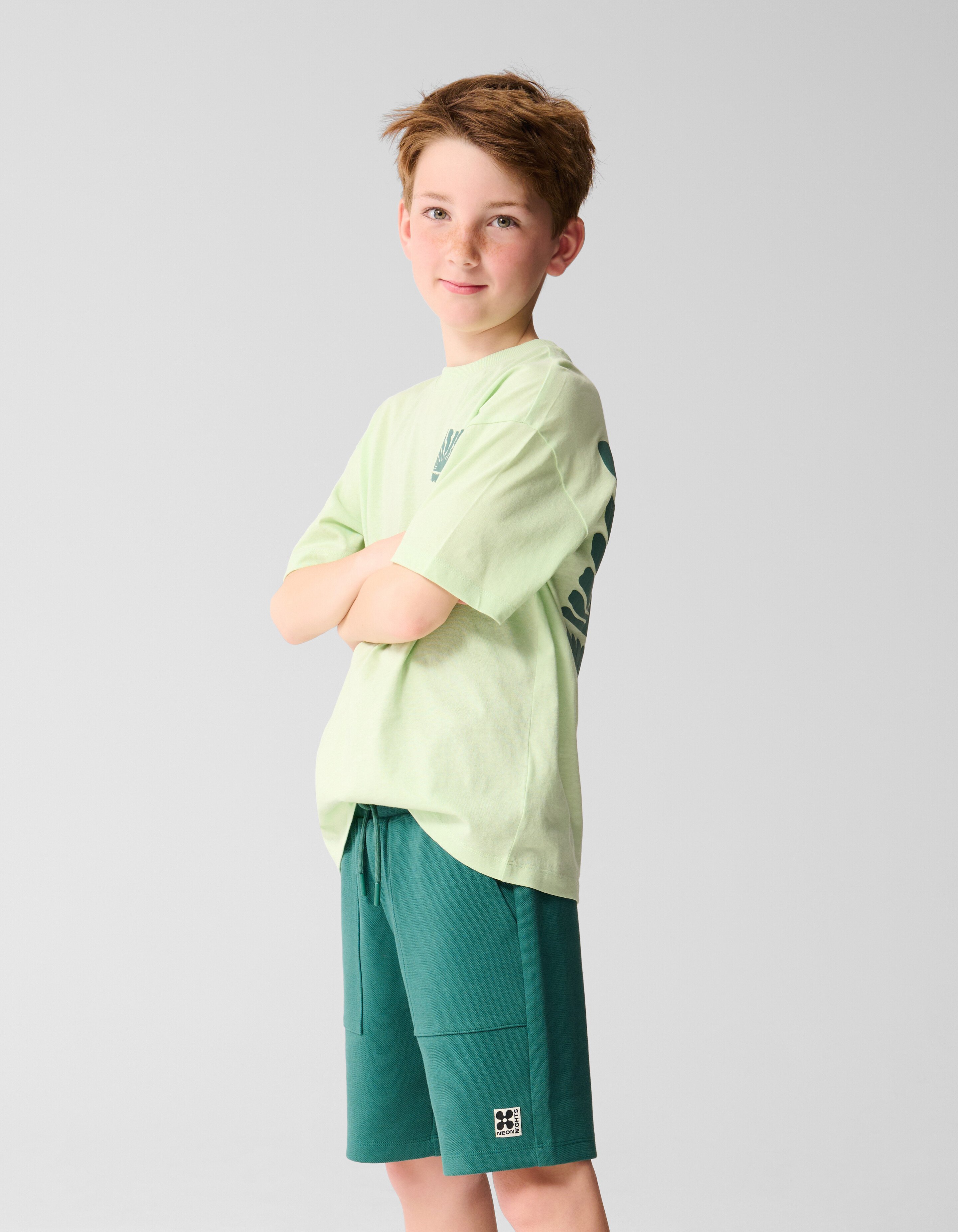 Wavy Sun T-shirt Lichtgroen SHOEBY BOYS