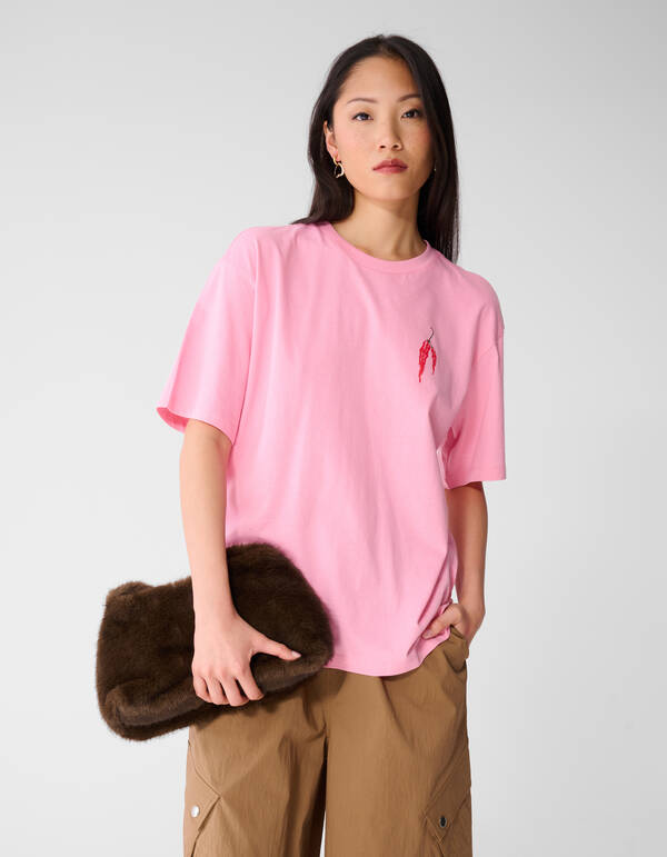 Pepper Artwork T-shirt Roze SHOEBY WOMEN