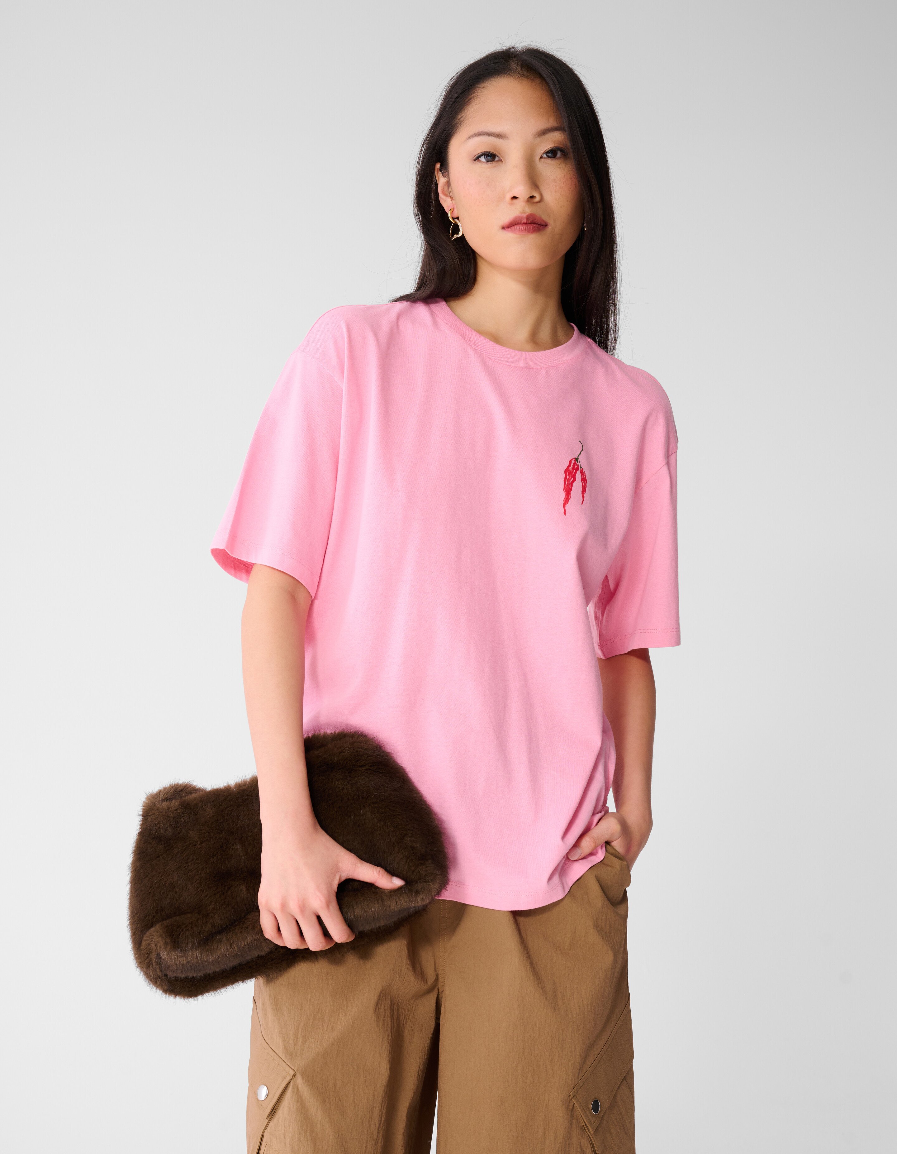 Pepper Artwork T-shirt Roze SHOEBY WOMEN