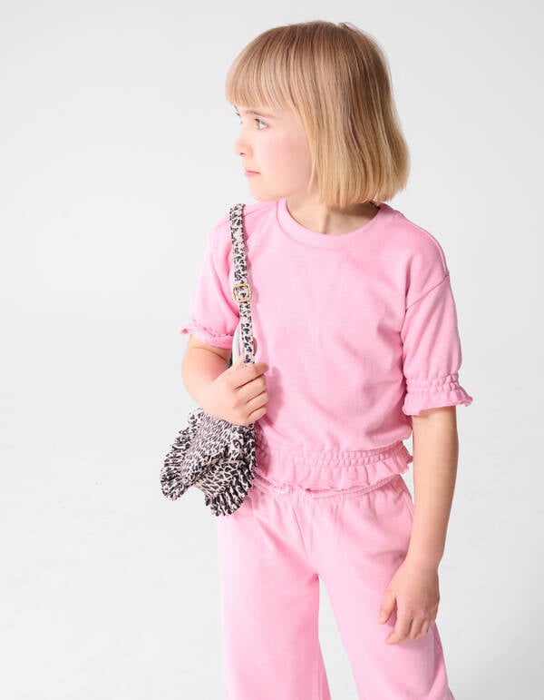 Ruffle Sweat Top Lichtroze SHOEBY GIRLS