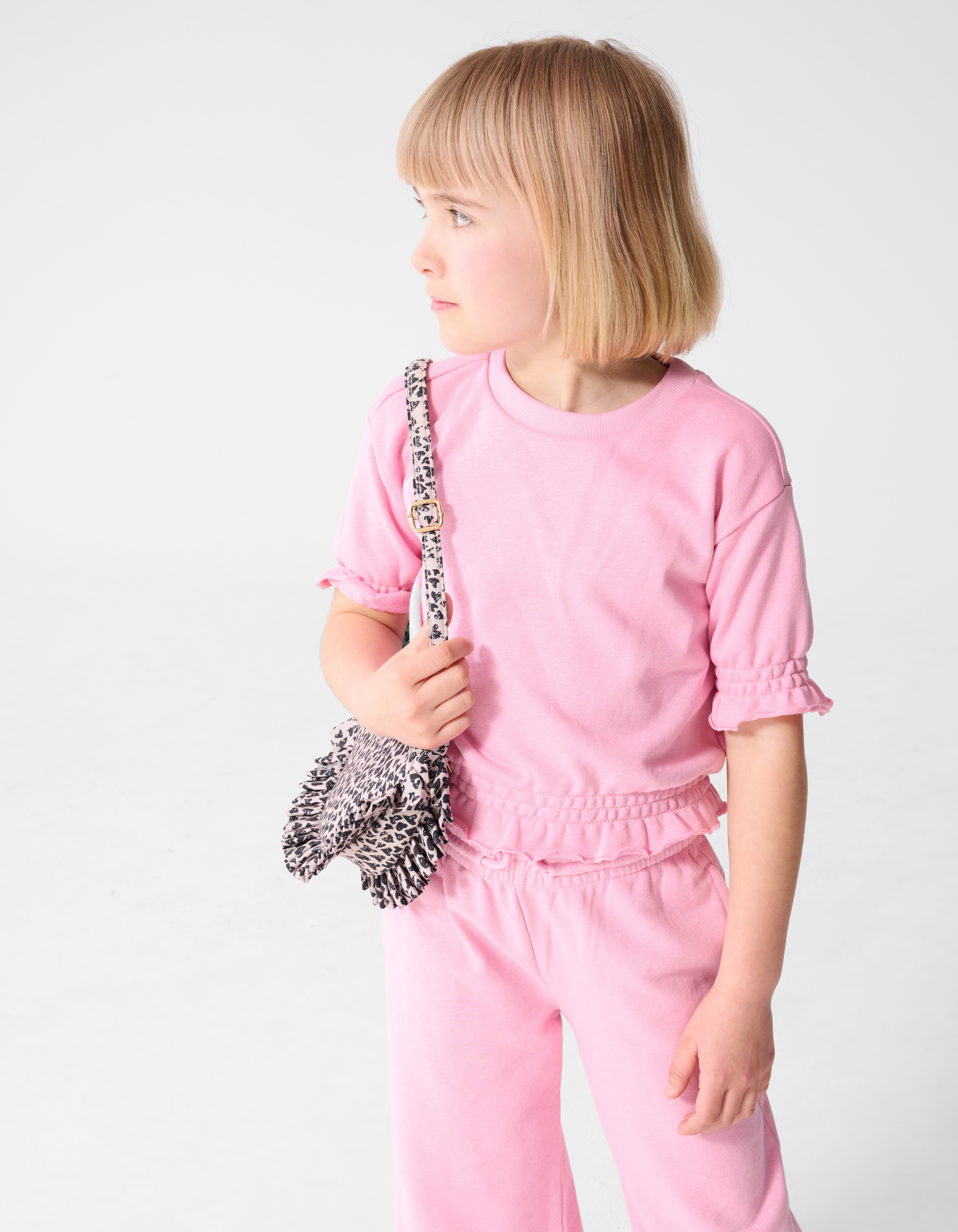 Ruffle Sweat Top Lichtroze SHOEBY GIRLS