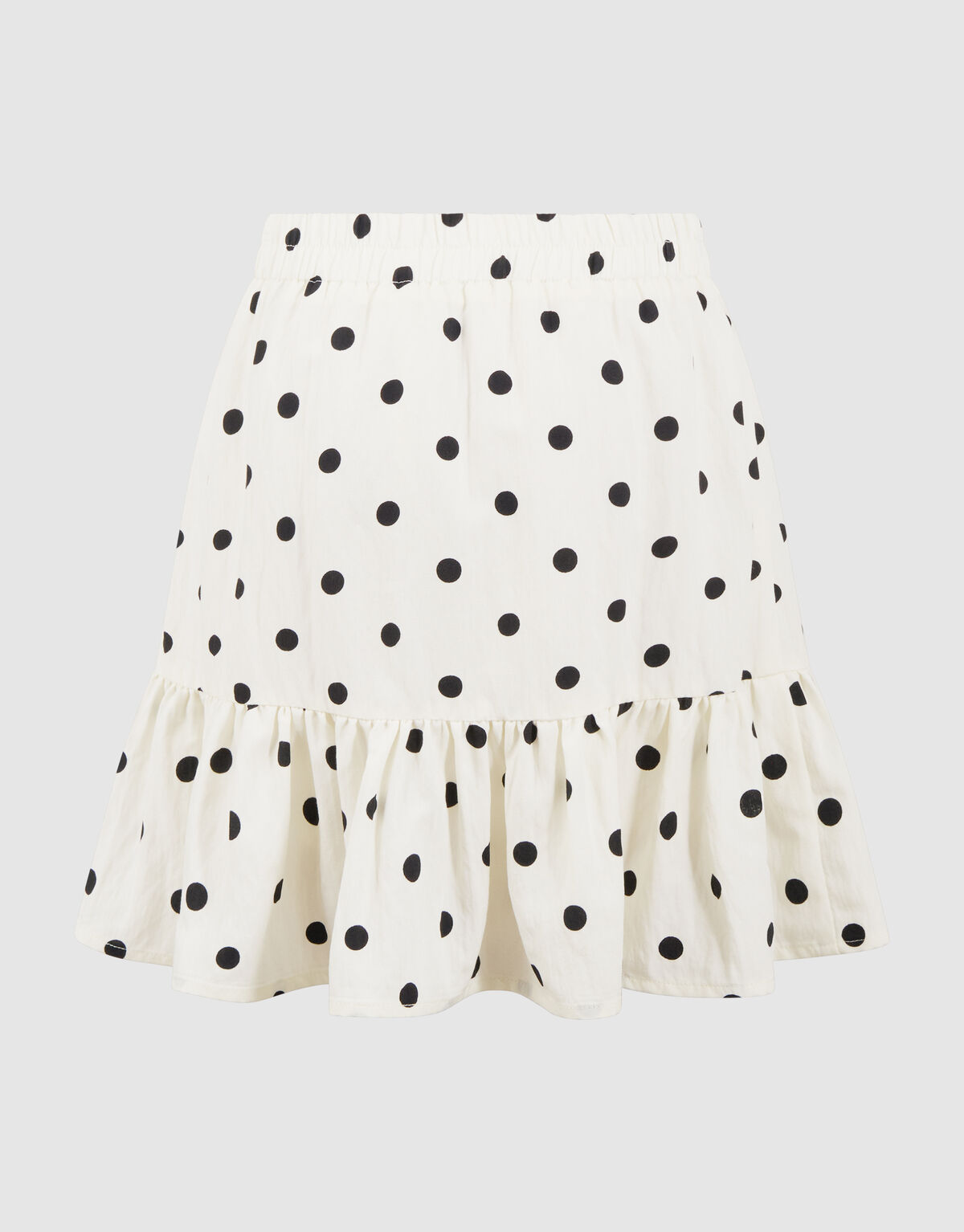 Polkadot Mini Rok Gebroken Wit SHOEBY GIRLS