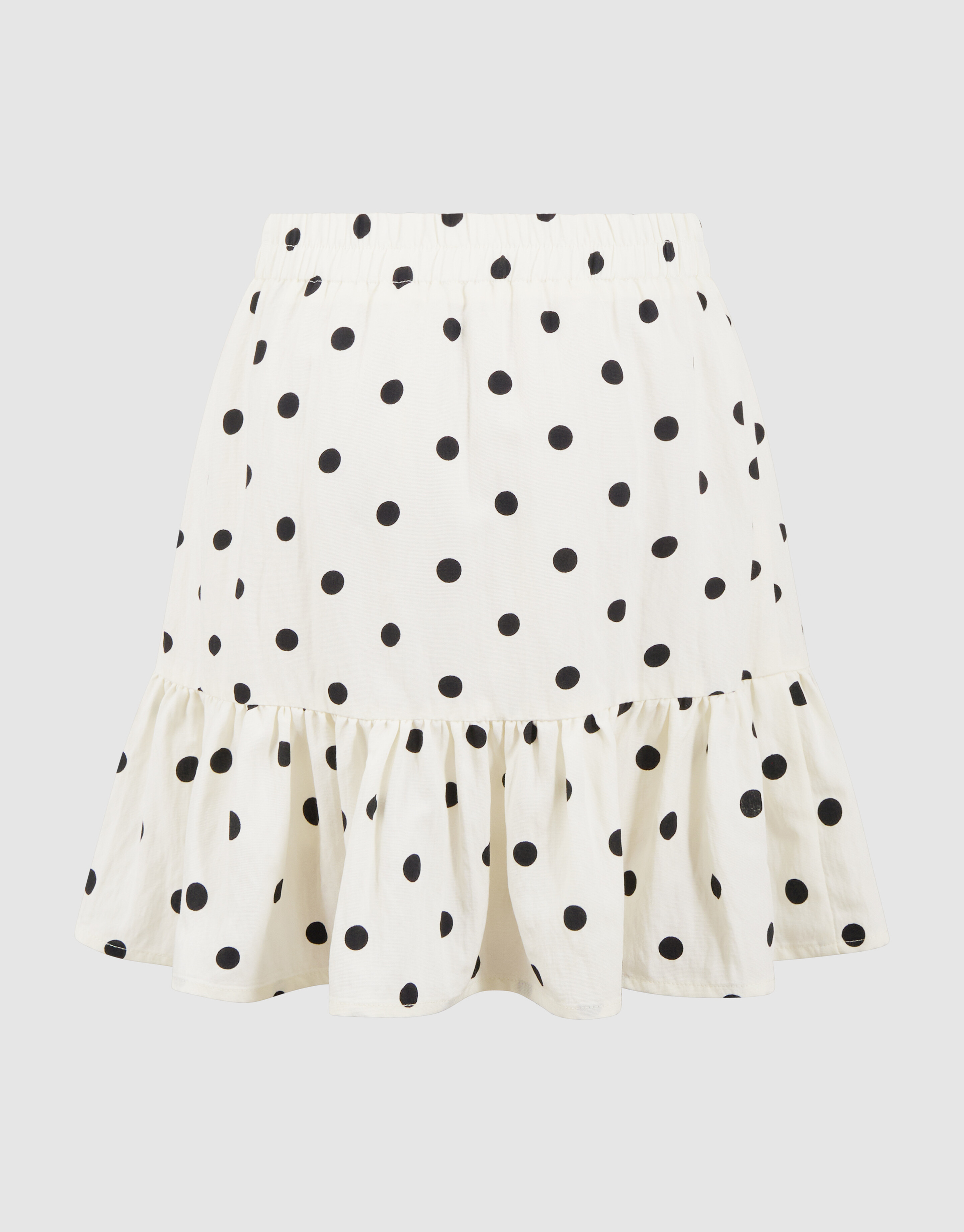 Polkadot Mini Rok Gebroken Wit SHOEBY GIRLS