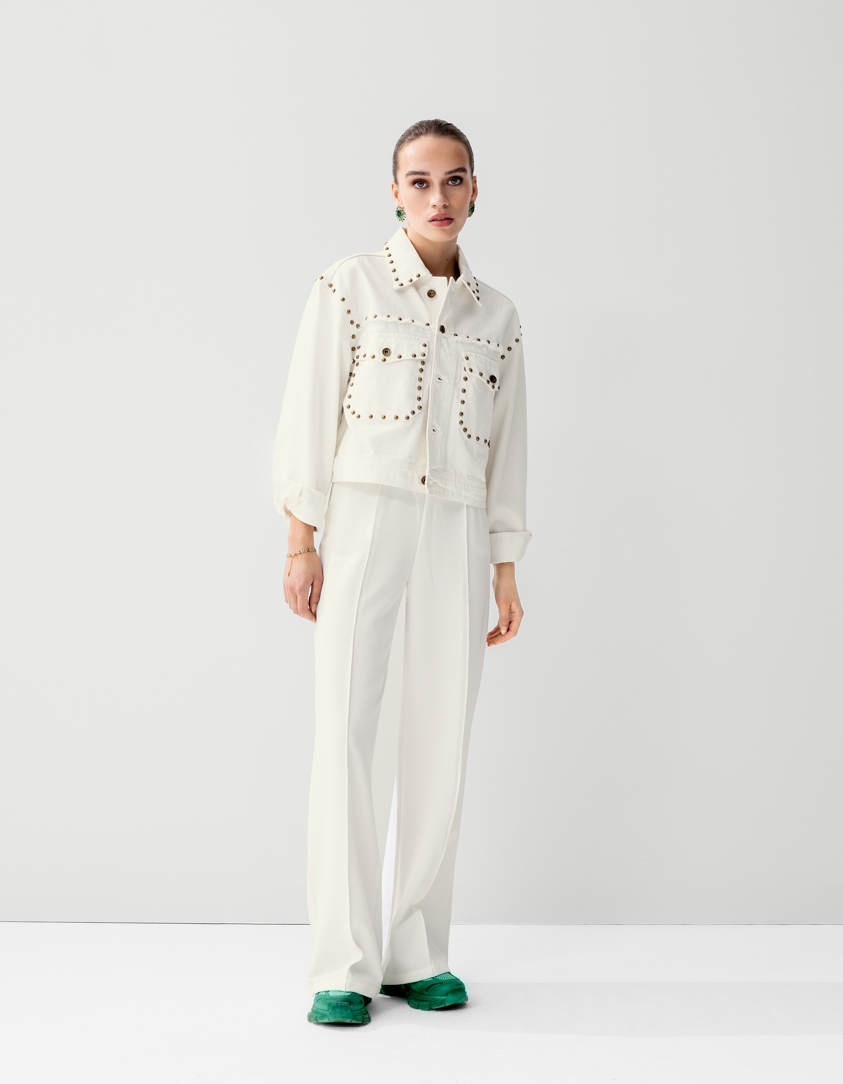 Denim Studs Jack Gebroken Wit By Mieke SHOEBY WOMEN