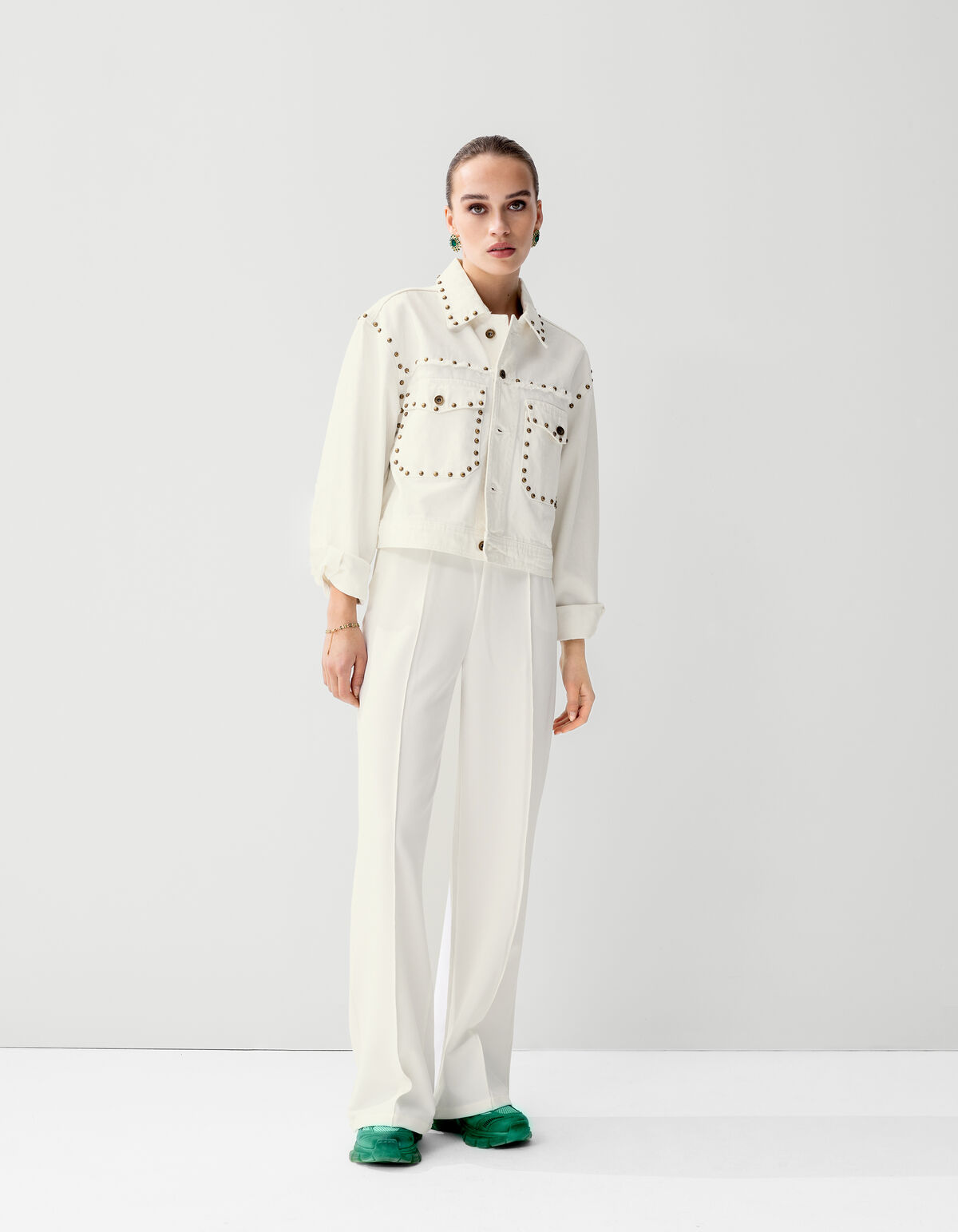 Denim Studs Jack Gebroken Wit By Mieke SHOEBY WOMEN