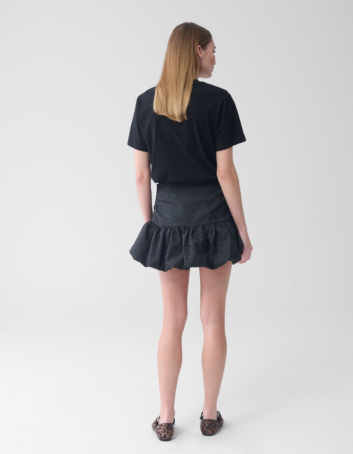 Jacquard Mini Rok Zwart SHOEBY WOMEN