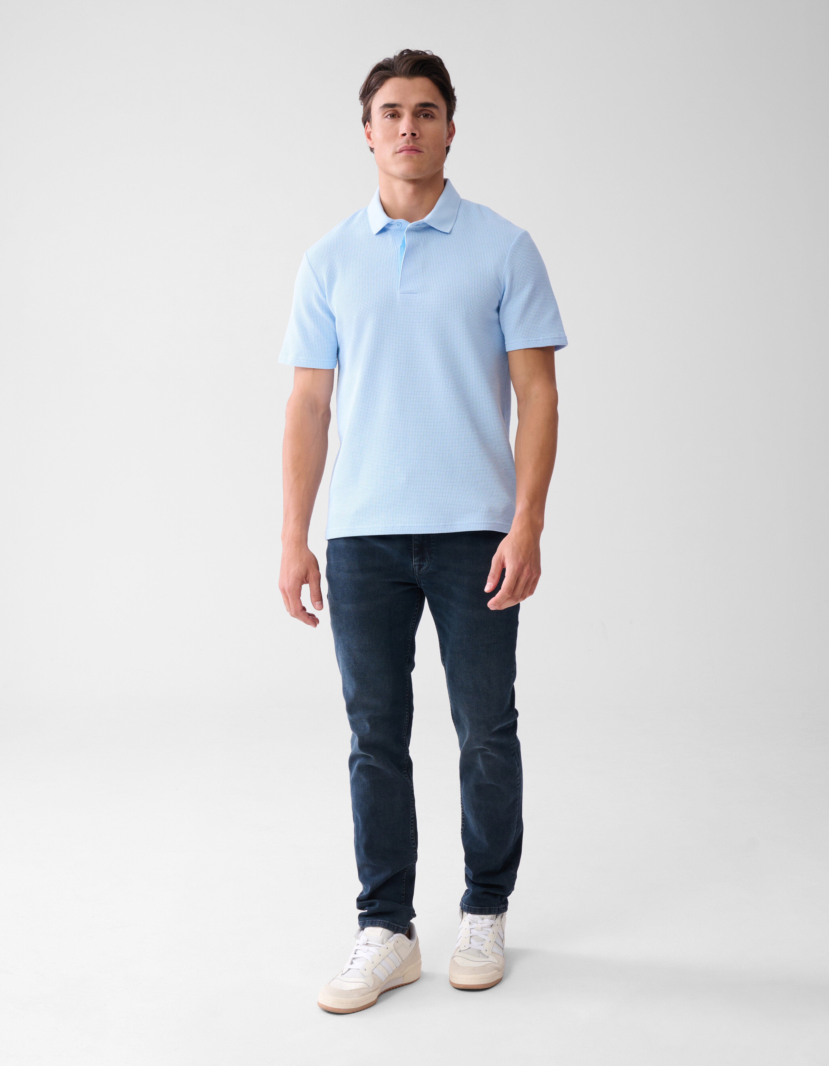 Structuur Polo Lichtblauw SHOEBY MEN