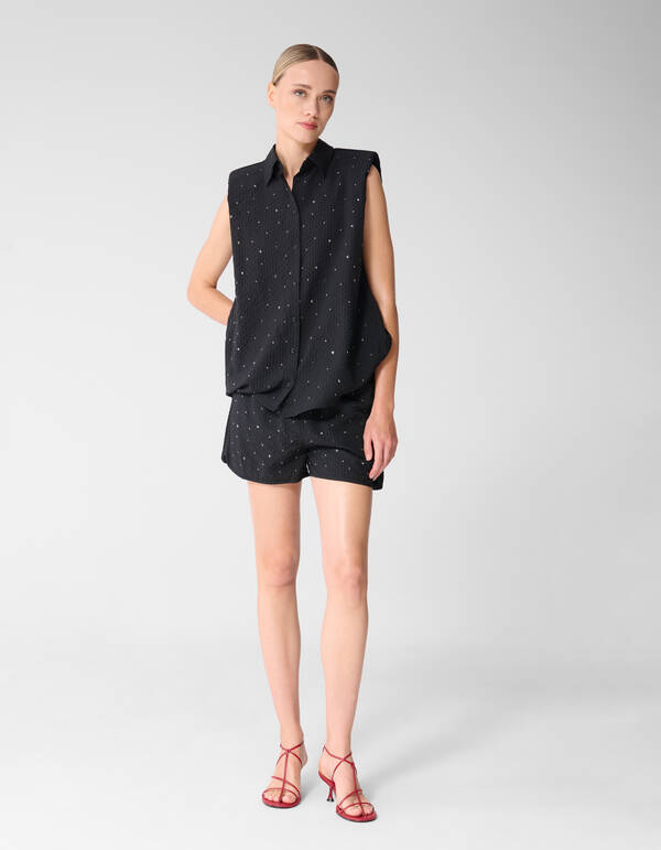 Strass Stripe Short Zwart SHOEBY WOMEN